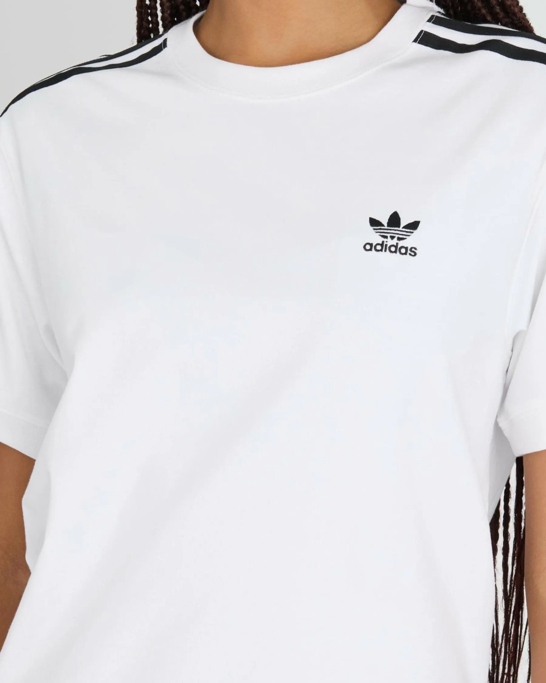 Tops*adidas 3-Stripe T-Shirt White
