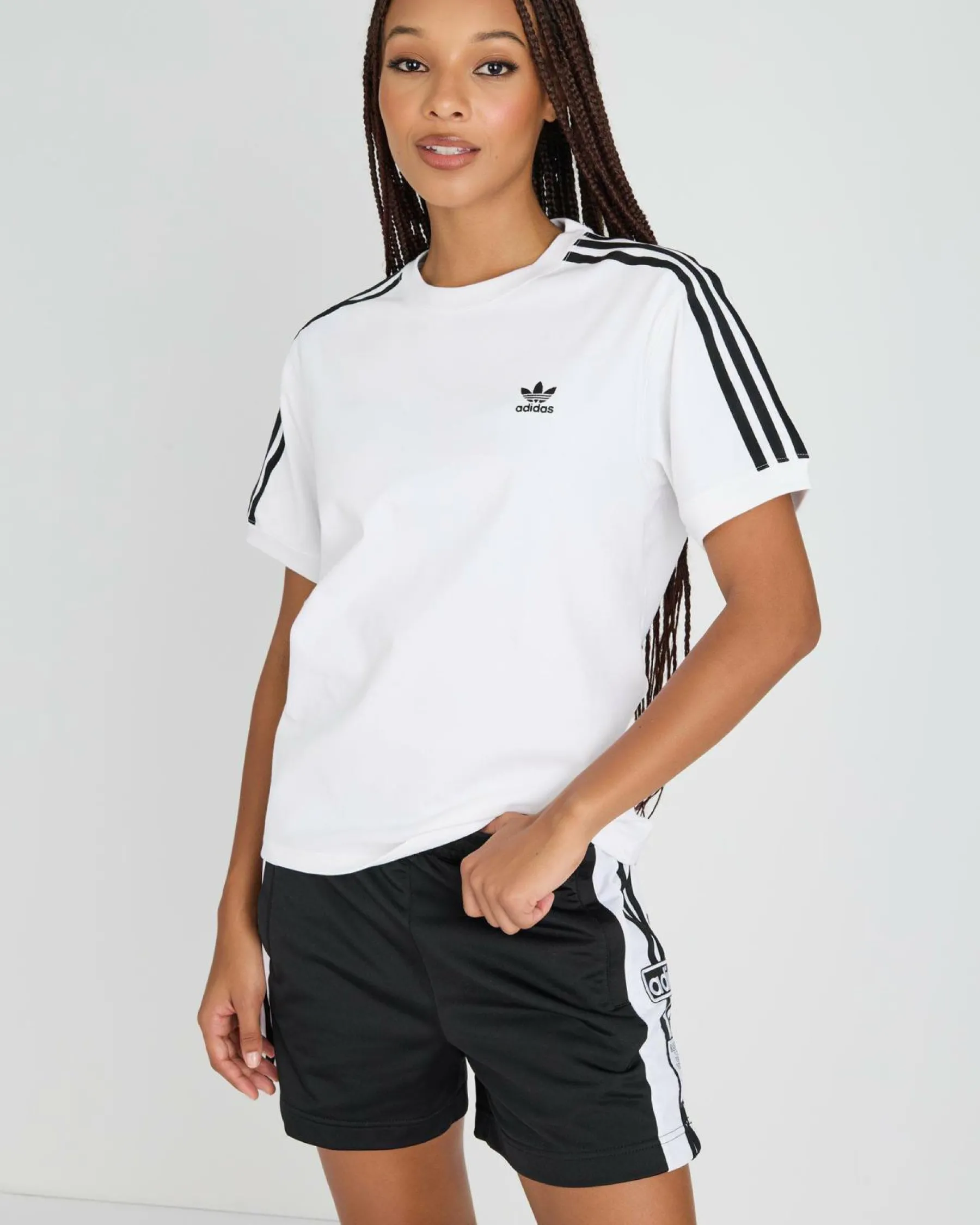 Tops*adidas 3-Stripe T-Shirt White