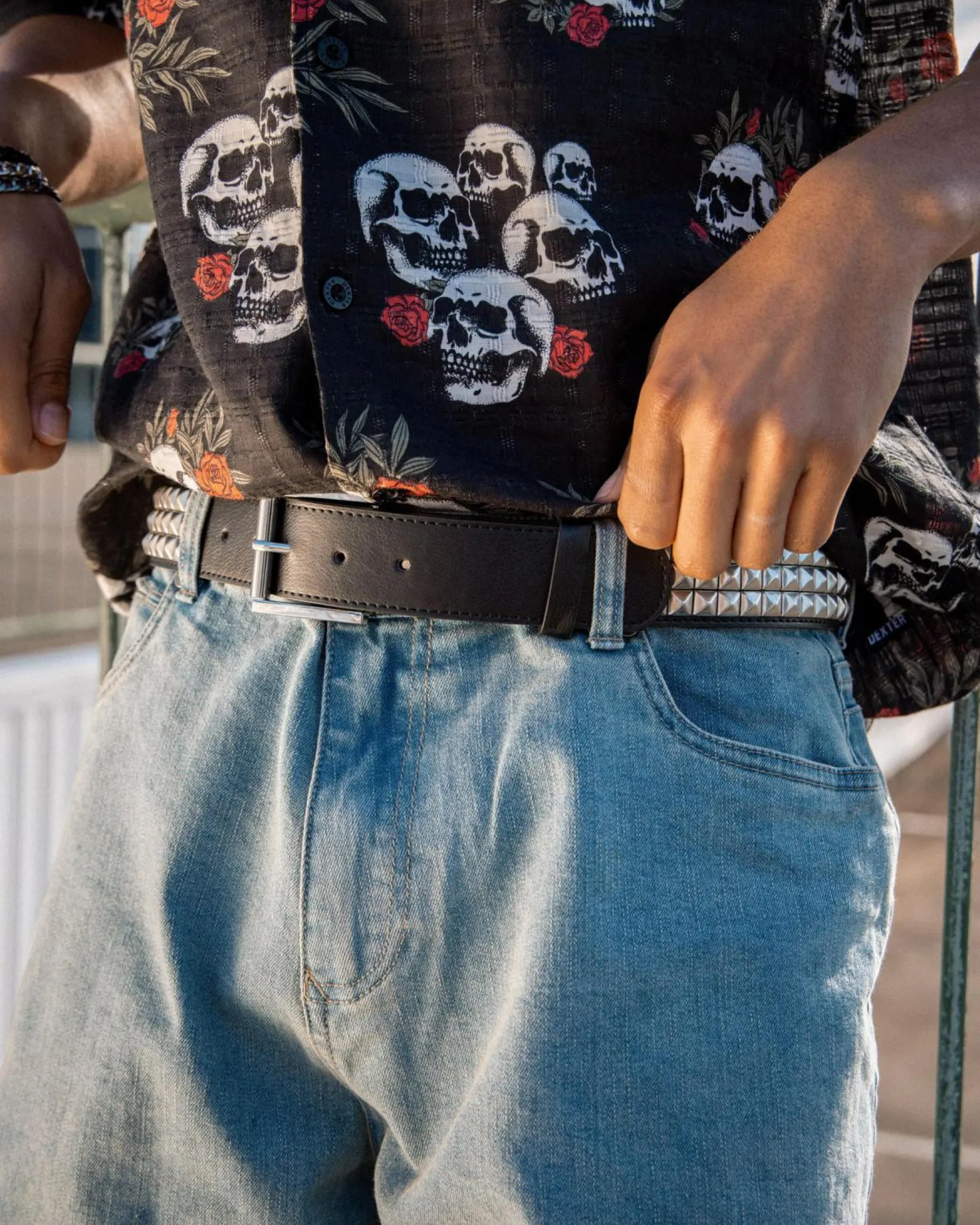 Belts*Miscellaneous Studded Belt Black