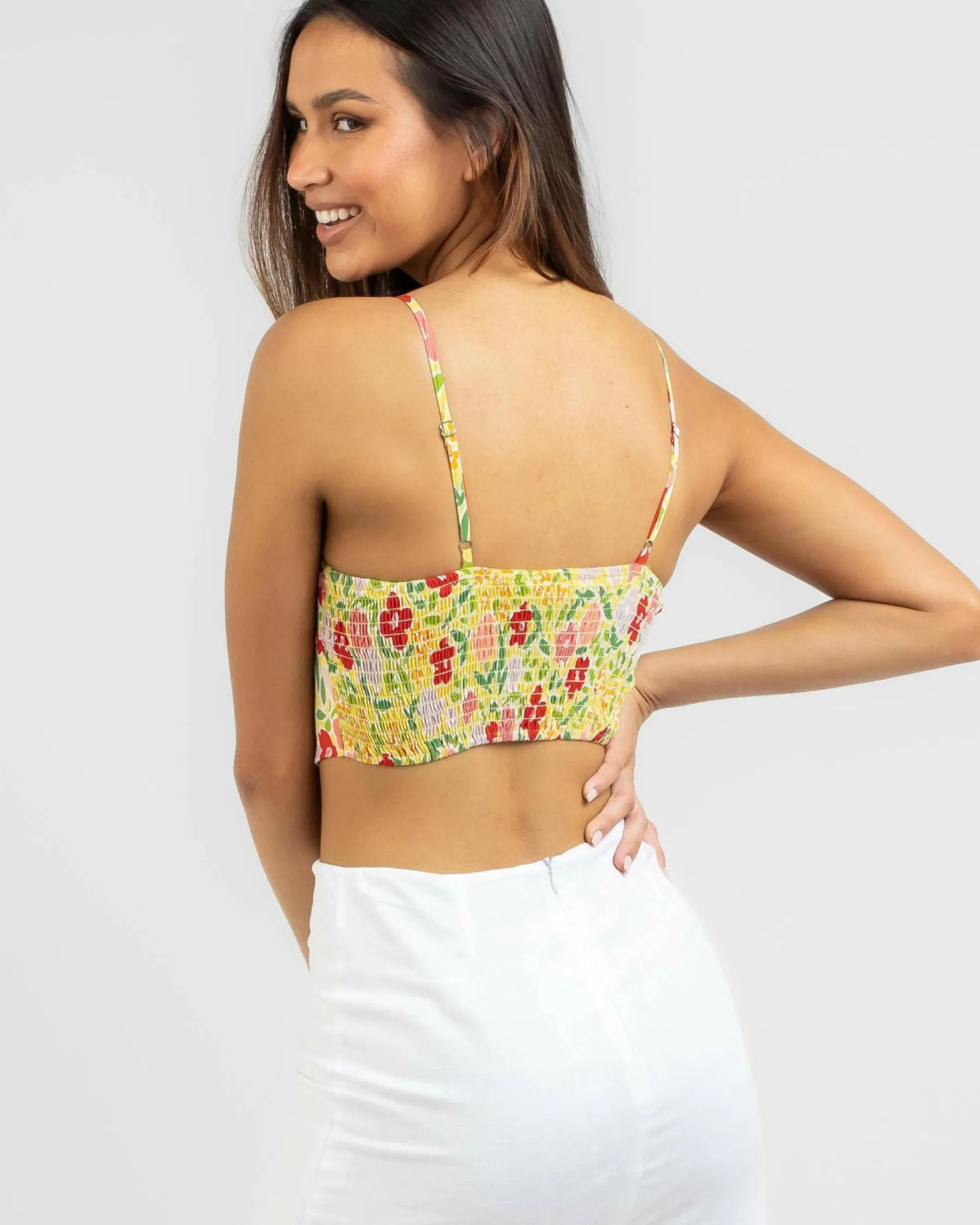 Hot Summer Flowers Corset Top Women Tops
