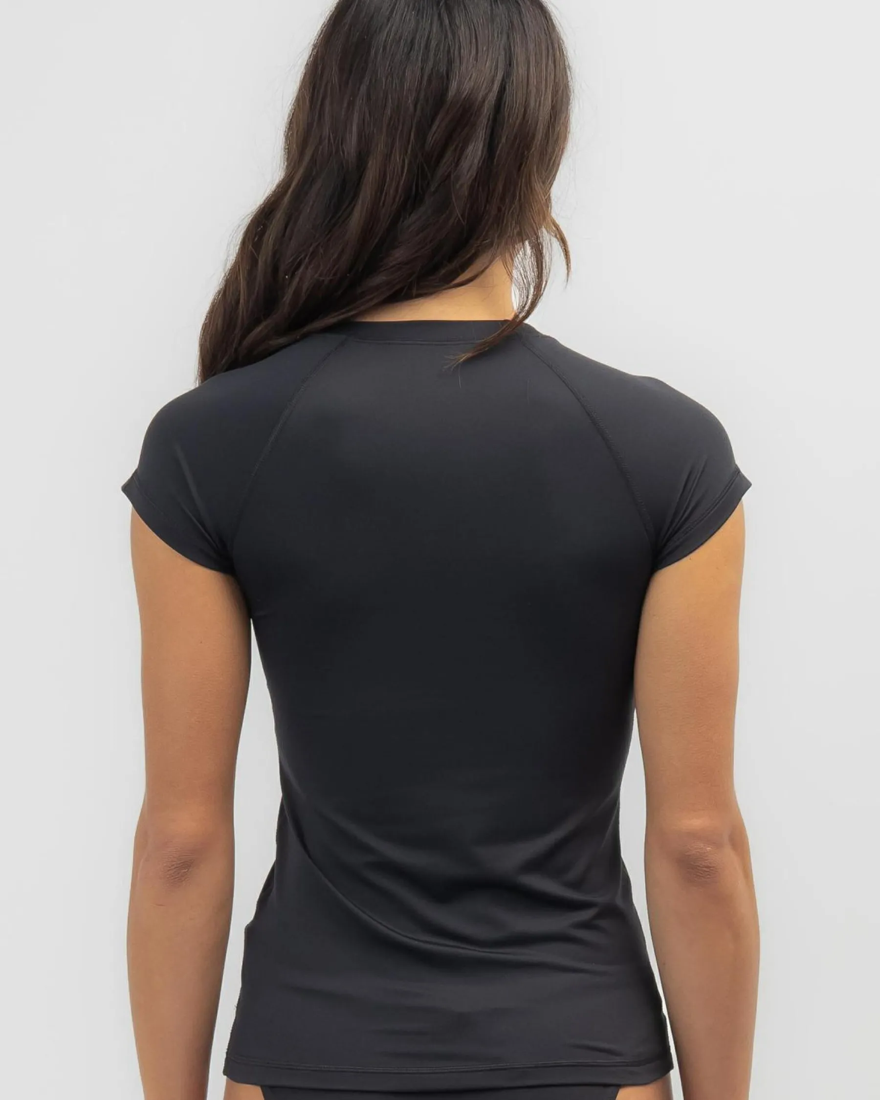 Rash Vests*Roxy Summer Vibe Cap Sleeve Rash Vest Anthracite