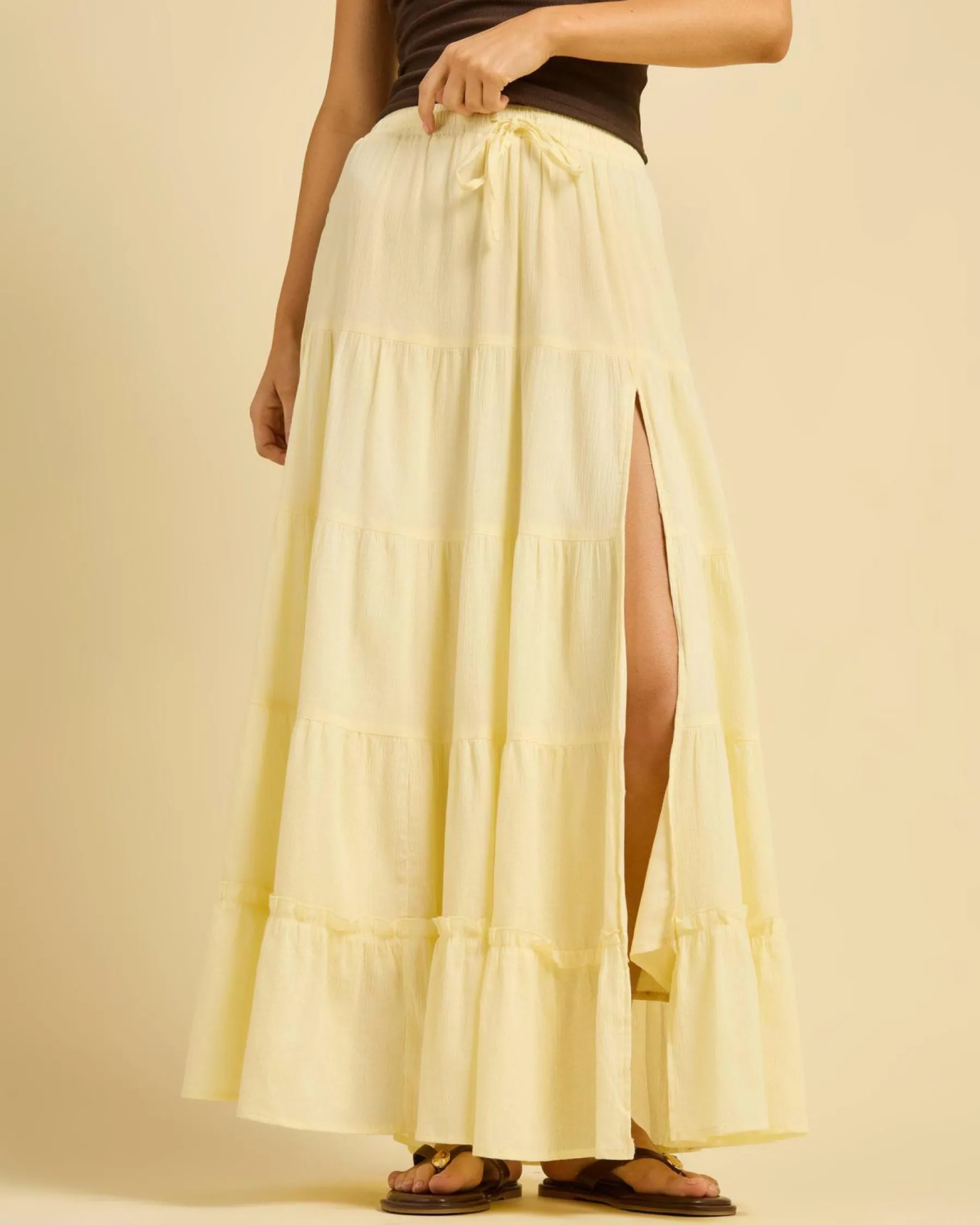 Bottoms*Mooloola Sundown Maxi Skirt Butter