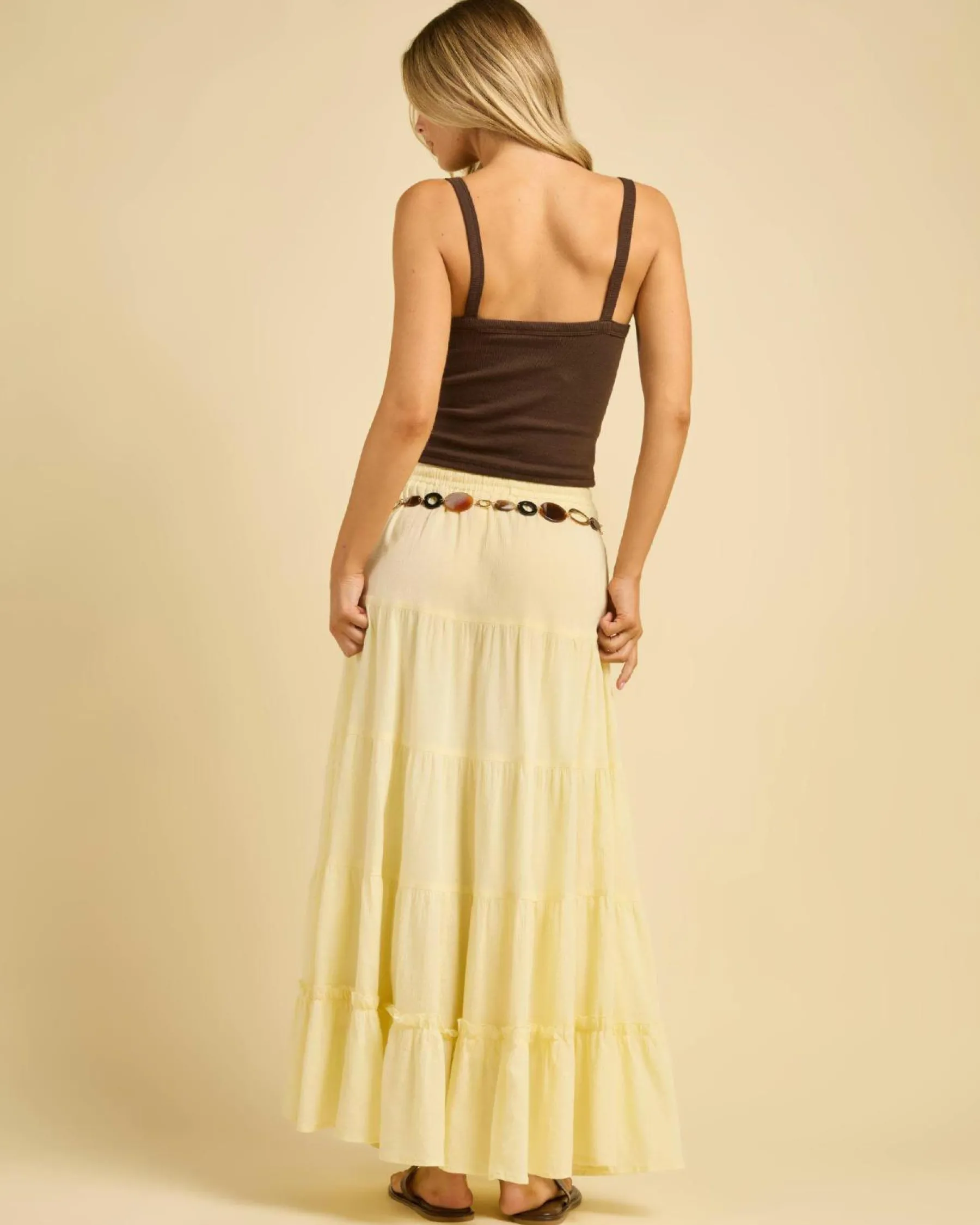 Bottoms*Mooloola Sundown Maxi Skirt Butter
