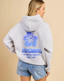 Jumpers & Hoodies*Rip Curl Surf Party Puff Heritage Hoodie Grey Marle
