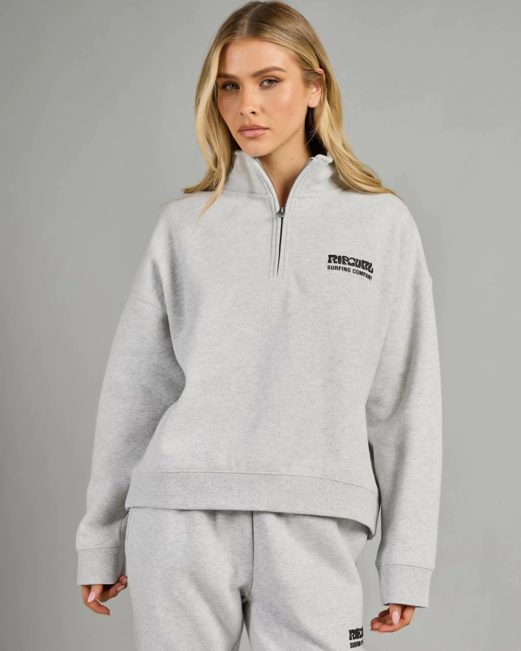 Surf Puff 1/4 Zip Sweatshirt Women Jumpers & Hoodies