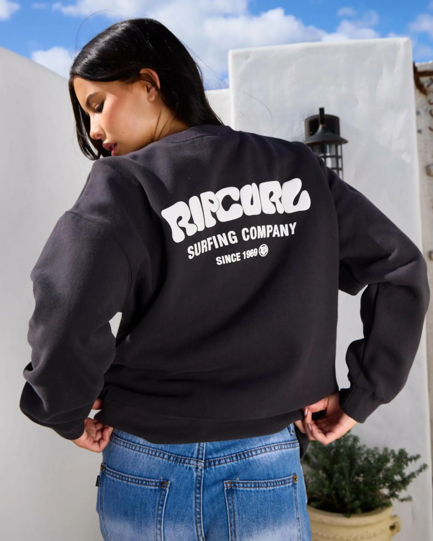 Discount Surf Puff Heritage Crewneck Sweatshirt Women Jumpers & Hoodies