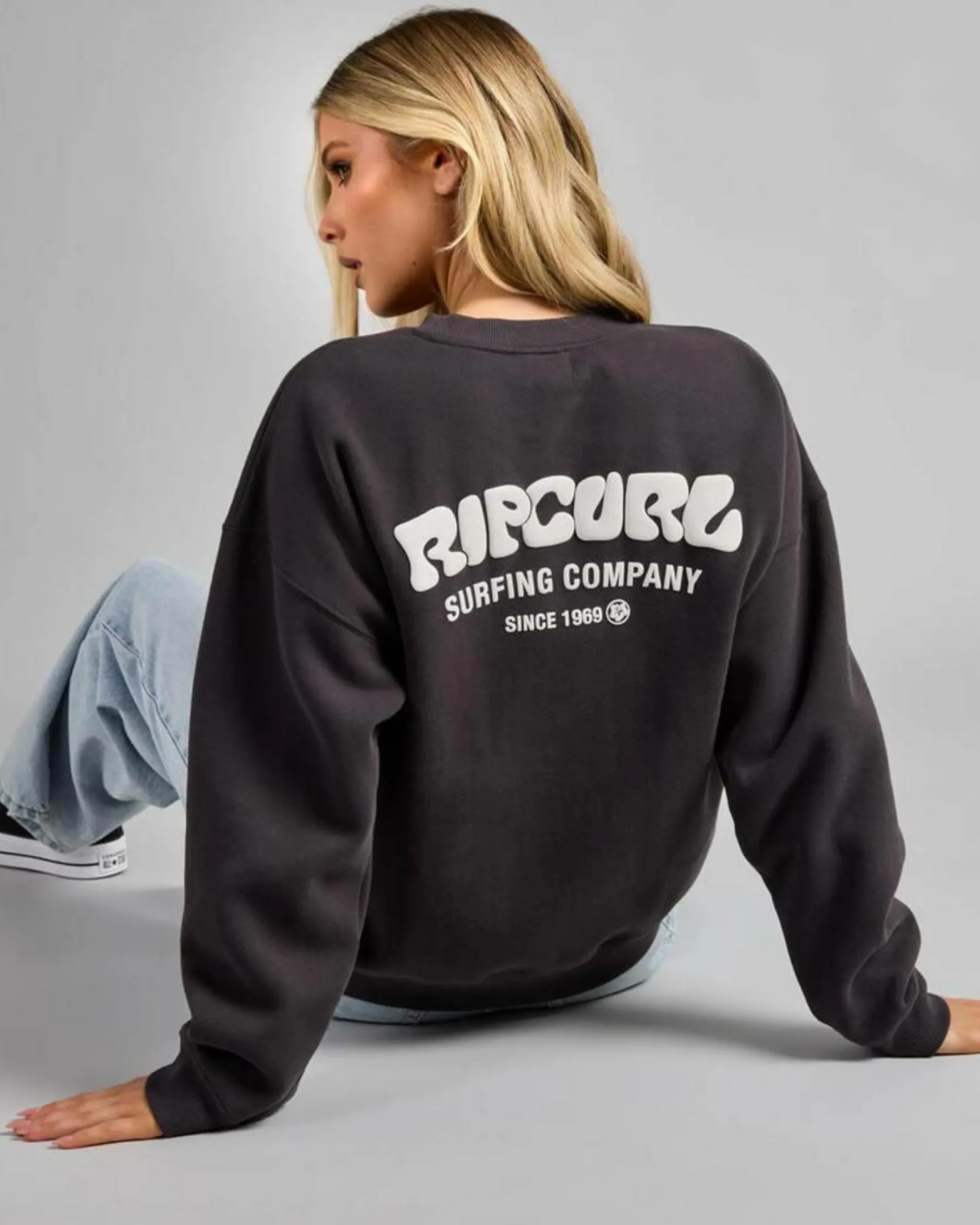 Discount Surf Puff Heritage Crewneck Sweatshirt Women Jumpers & Hoodies