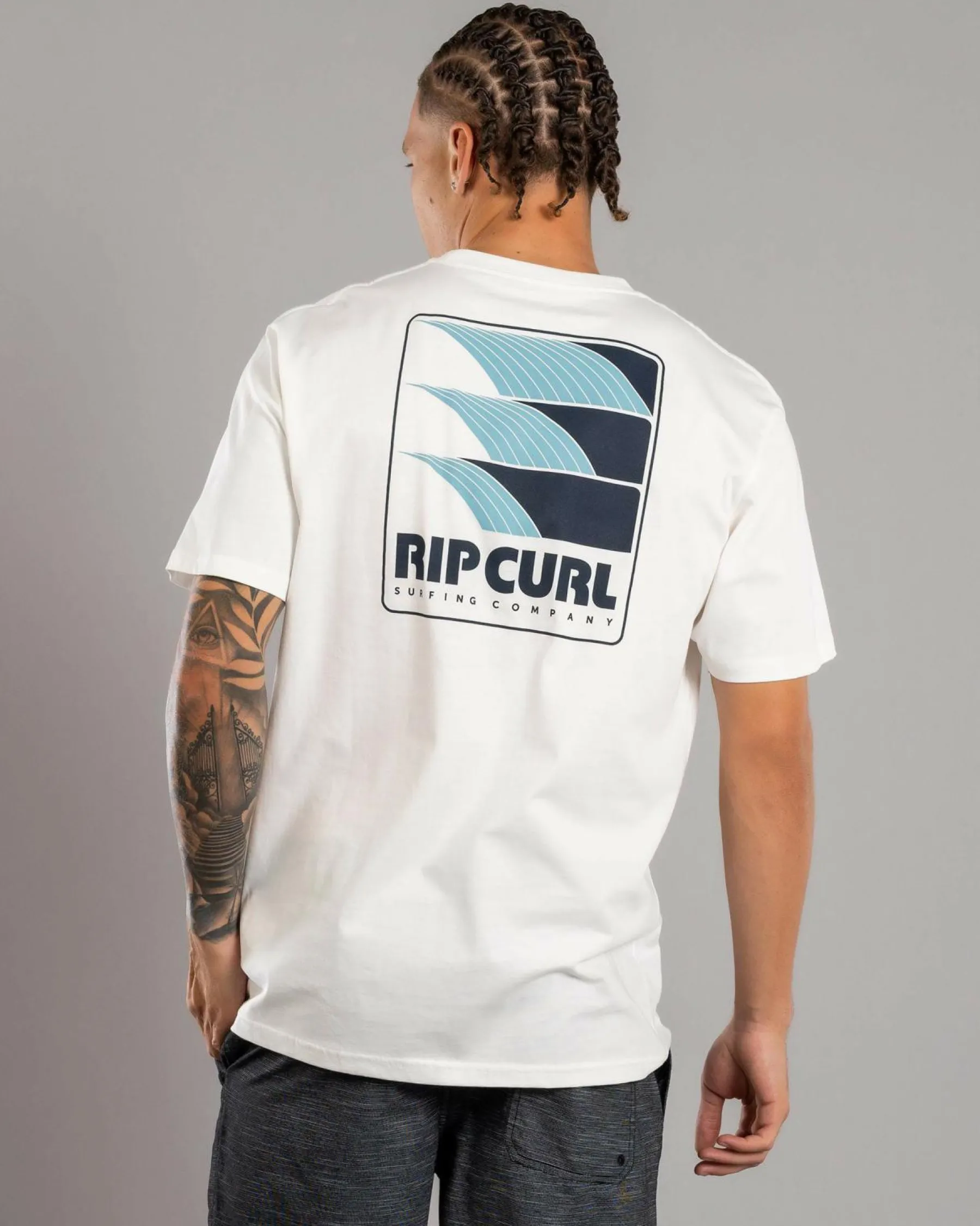 Tops & T-Shirts*Rip Curl Surf Revival Line Up T-Shirt Bone