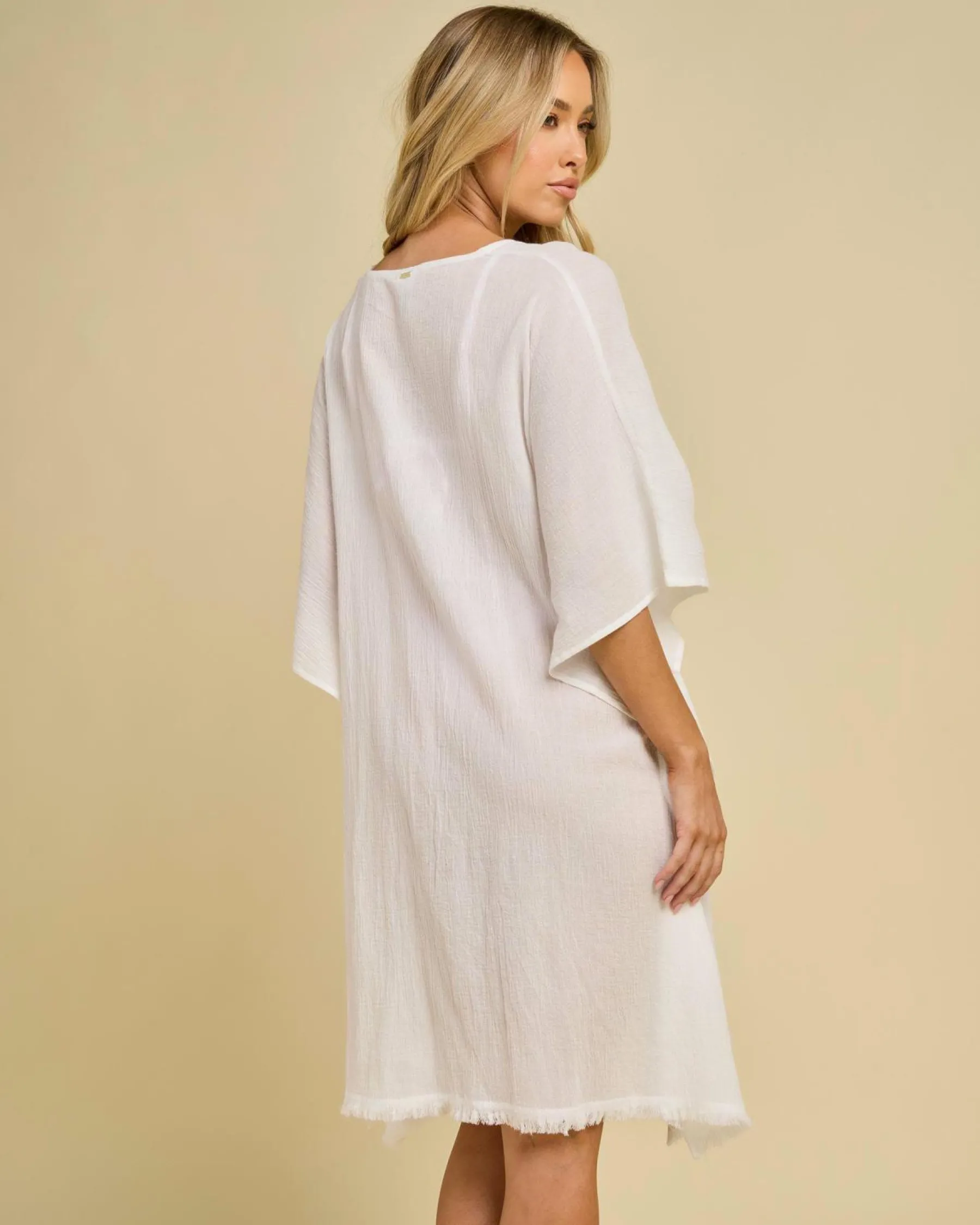 Beach Covers & Overswim*Topanga Sutton Beach Cover White
