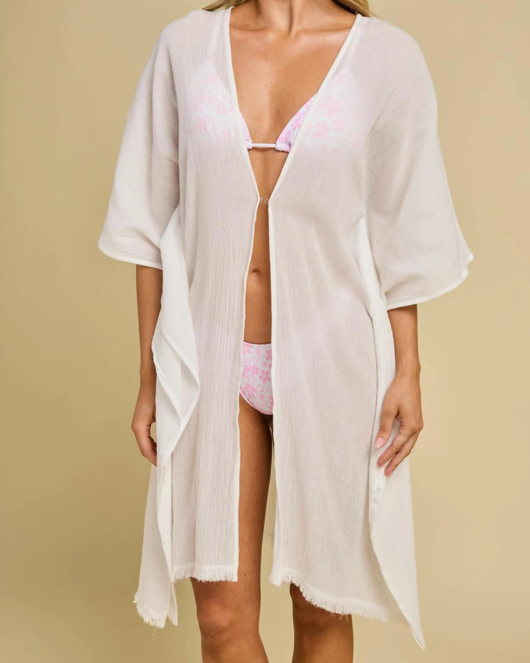 Beach Covers & Overswim*Topanga Sutton Beach Cover White