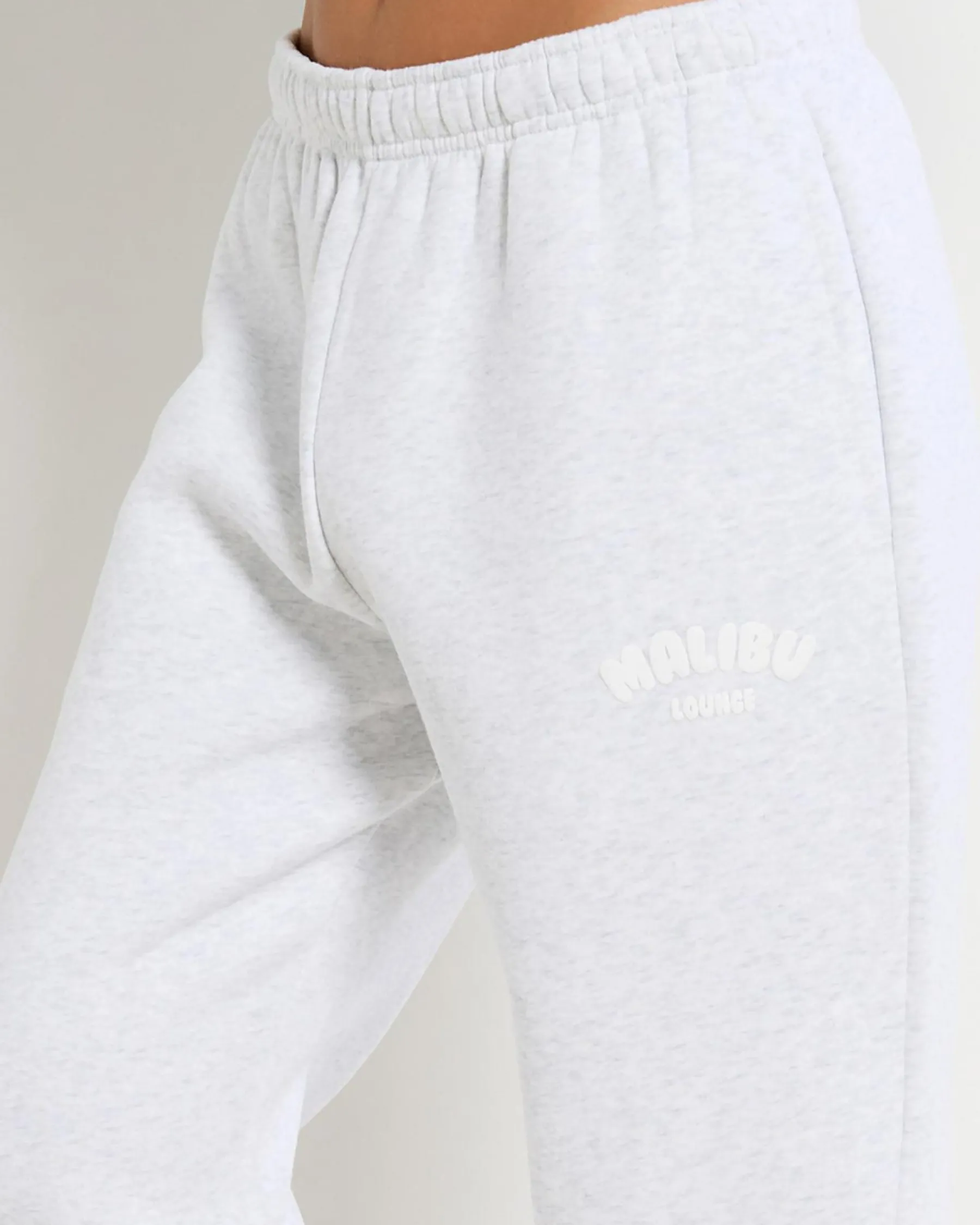 Sets|Activewear*Malibu Lounge Sweatpant Heather Grey/white