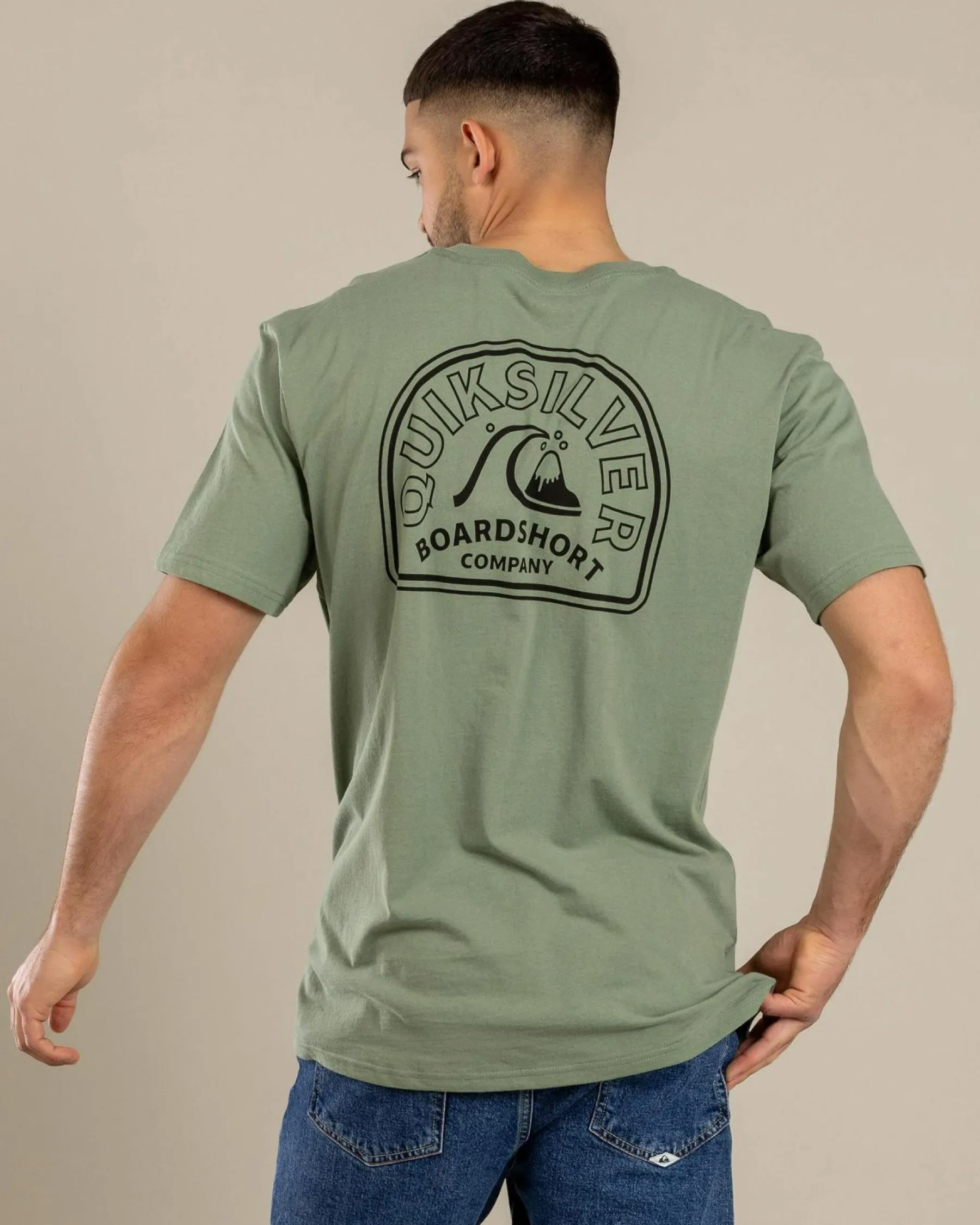 Tops & T-Shirts*Quiksilver Swell Lines T-Shirt Sea Spray