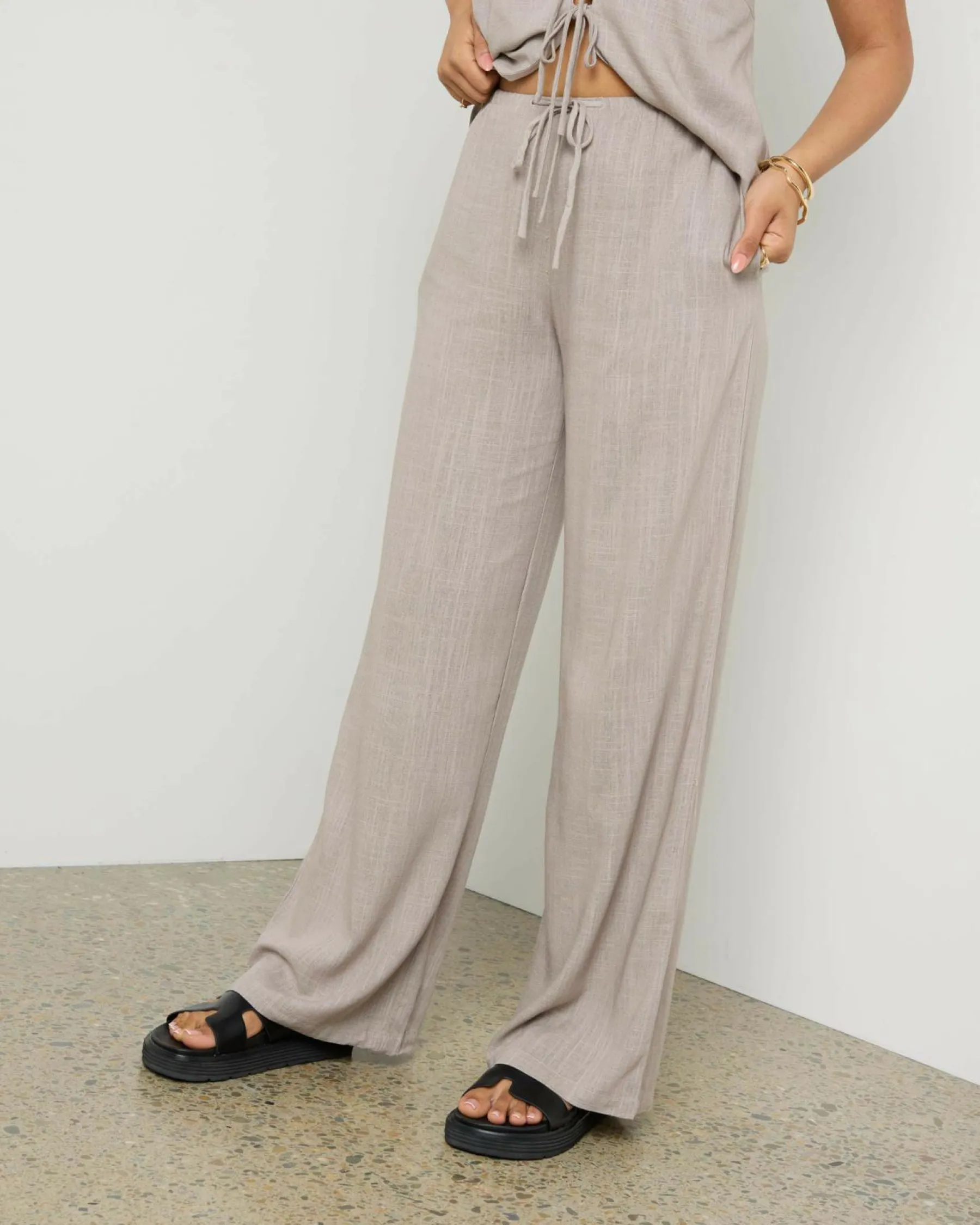 Symi Vanessa Pants Women Sets|Linen Blend