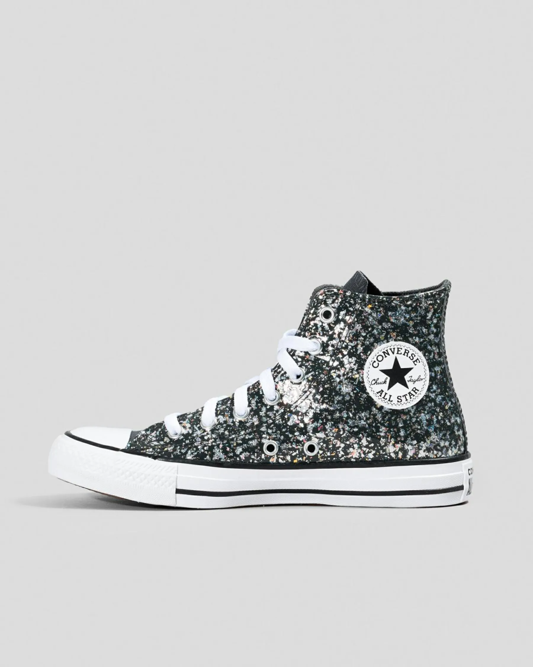 Sneakers*Converse Teen Girls' Chuck Taylor All Star Glitter Shoes Dark Matter/white/black