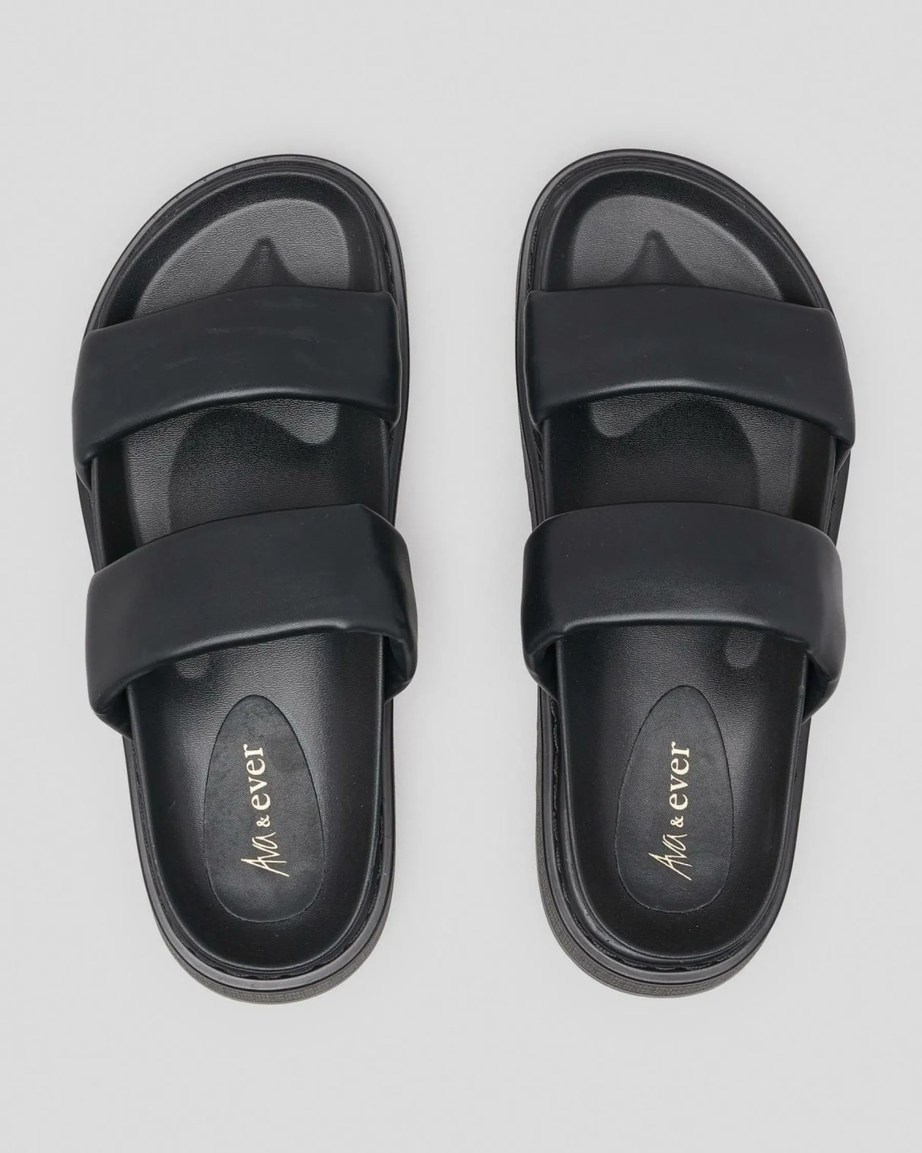 Sandals*Ava And Ever Tessa Flatform Shoes Black