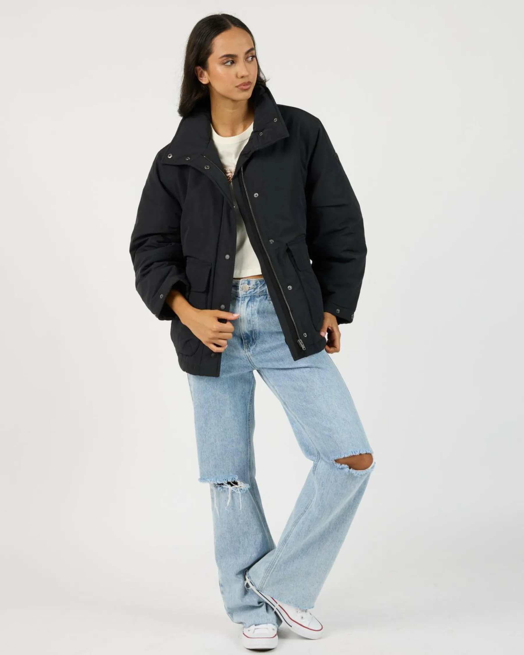 Jackets & Coats*Roxy This Time Puffer Jacket Anthracite