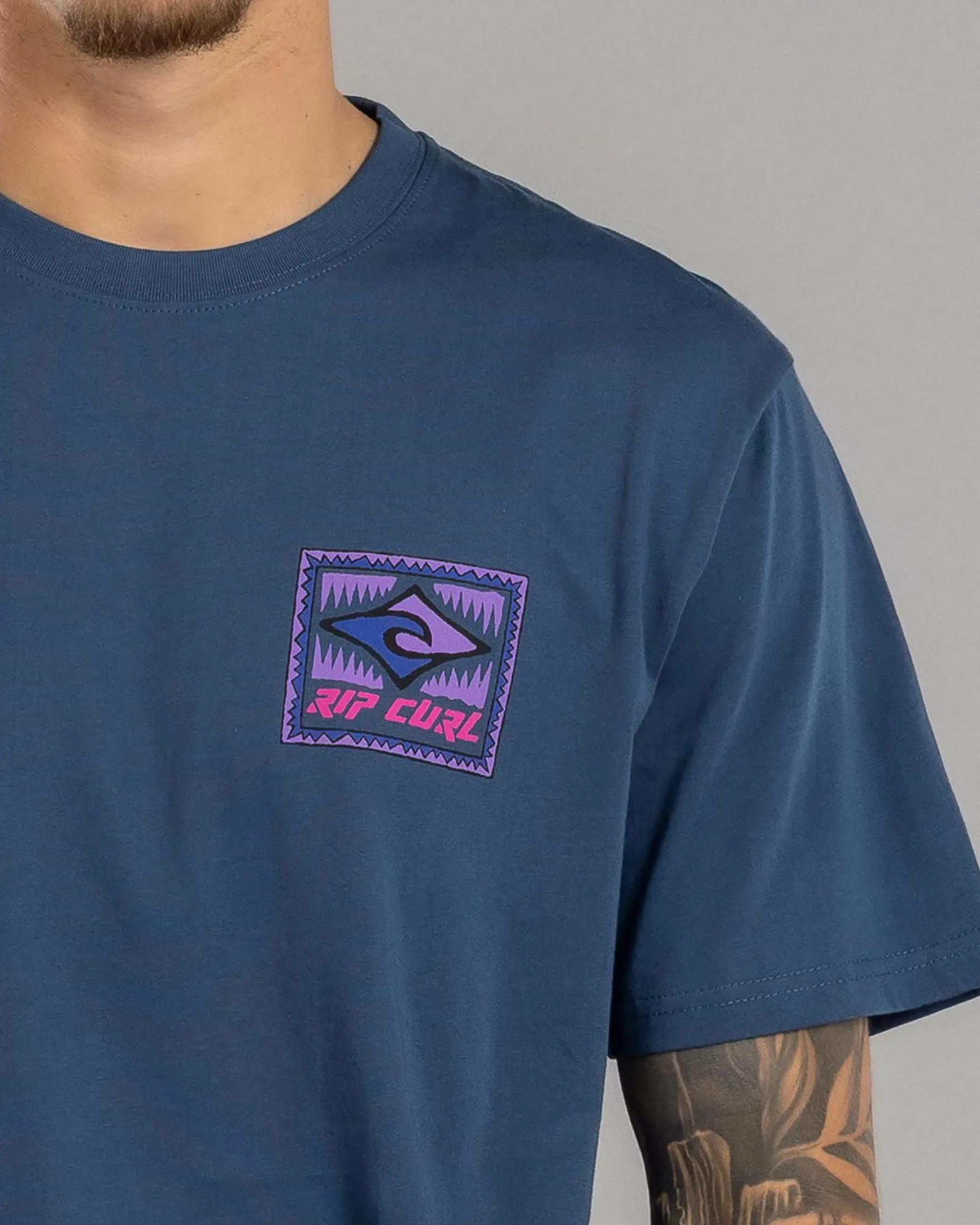 Tops & T-Shirts*Rip Curl Throwback T-Shirt Light Navy