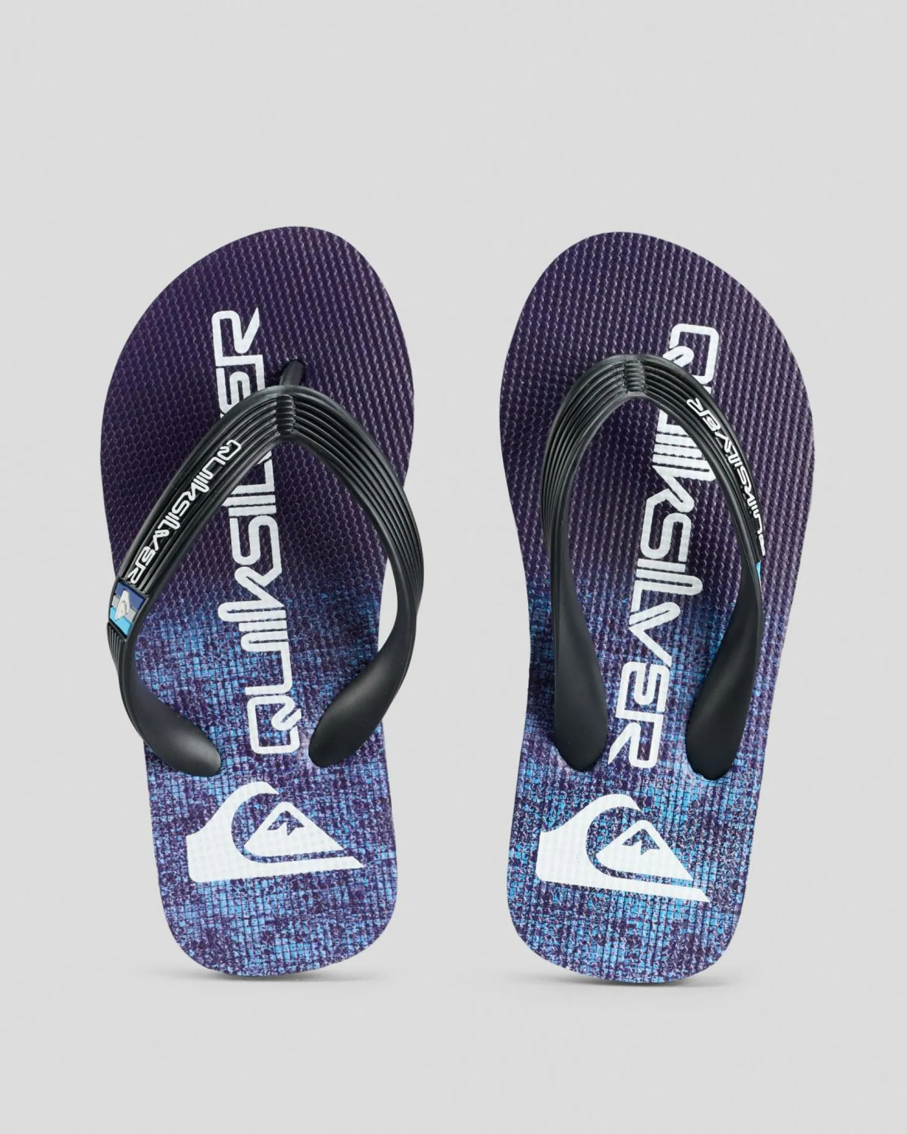 Flip Flops & Sandals*Quiksilver Toddlers' Moncata Art SPKD Thongs Black/blue/grey