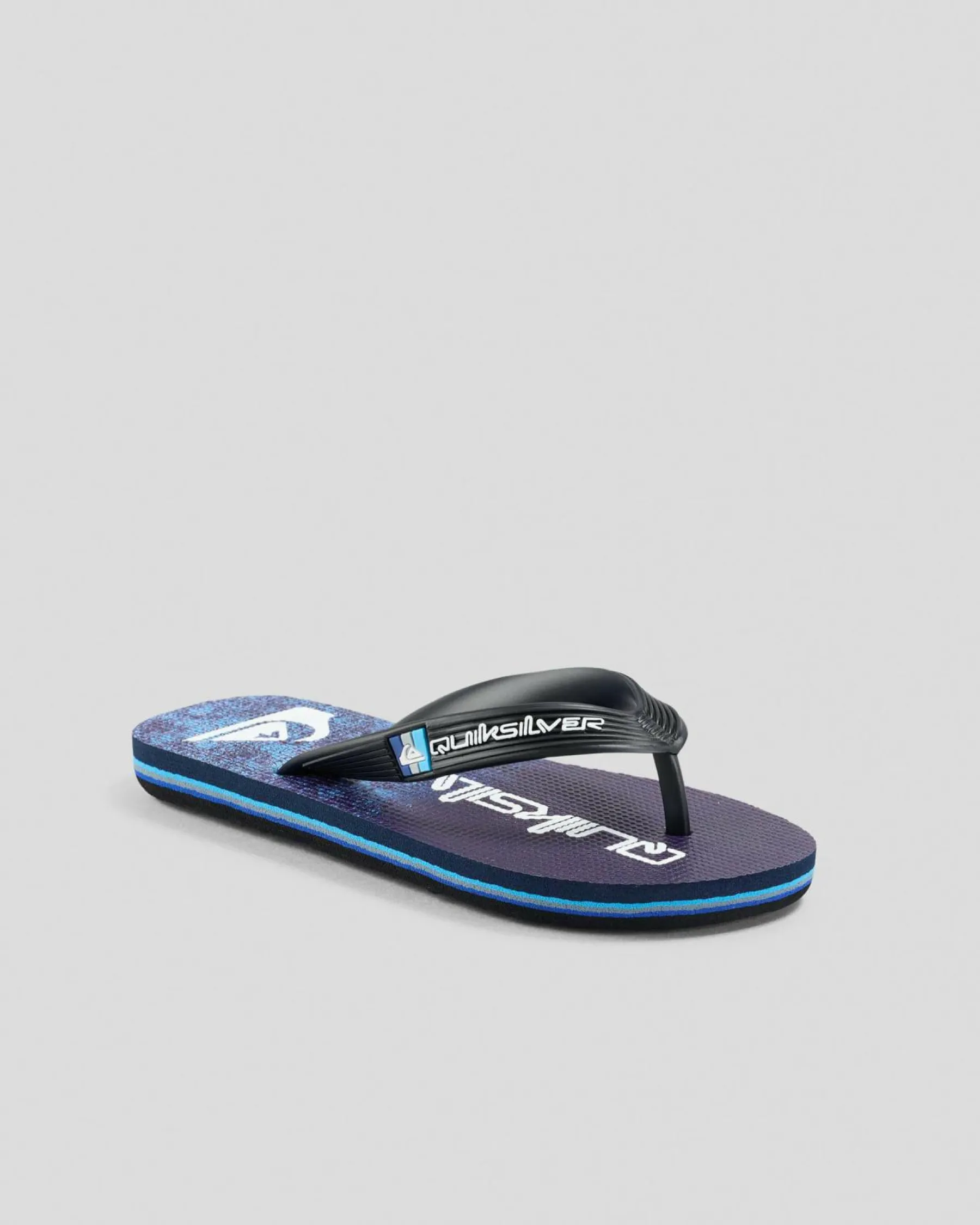 Flip Flops & Sandals*Quiksilver Toddlers' Moncata Art SPKD Thongs Black/blue/grey