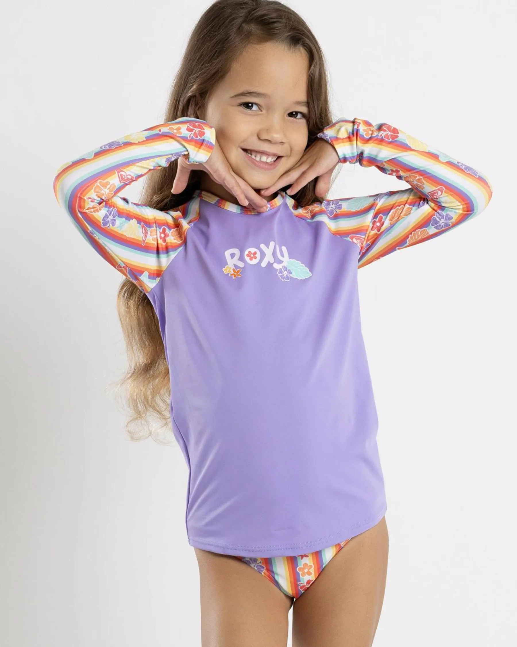 Outlet Toddlers' Rainbow Bay Stripe Long Sleeve Rash Vest Set Kids Rash Vests|Toddlers