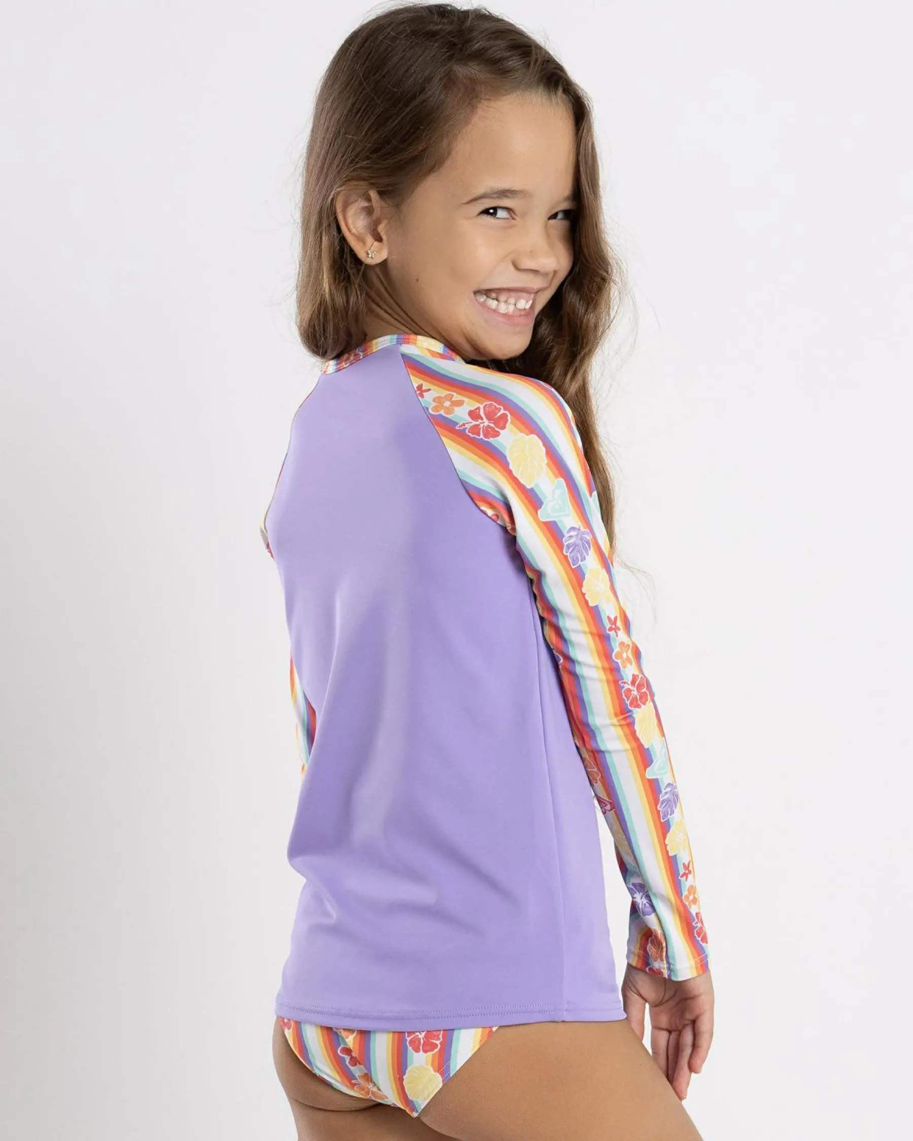 Outlet Toddlers' Rainbow Bay Stripe Long Sleeve Rash Vest Set Kids Rash Vests|Toddlers