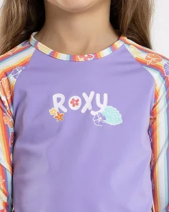 Outlet Toddlers' Rainbow Bay Stripe Long Sleeve Rash Vest Set Kids Rash Vests|Toddlers