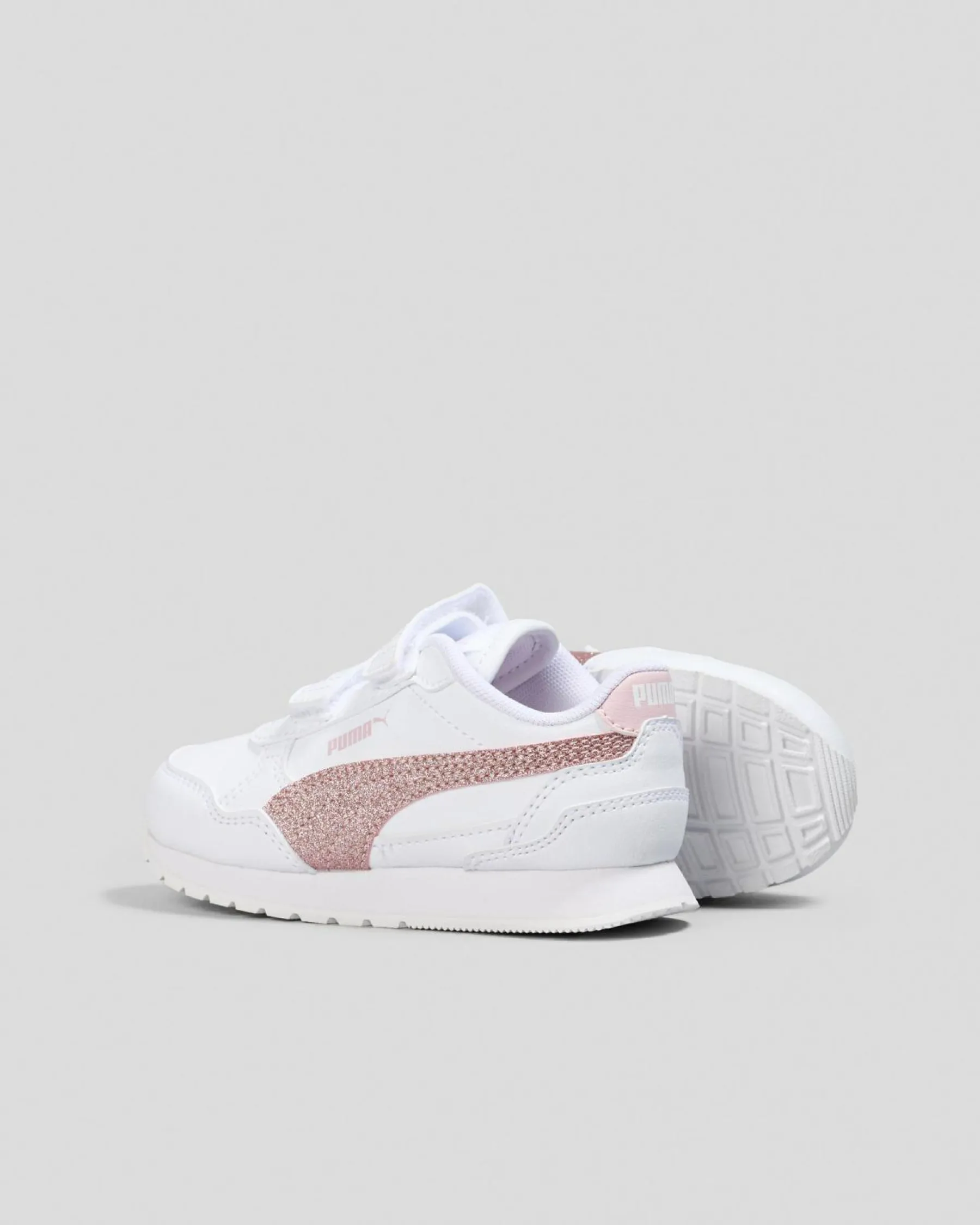 Toddlers|Sneakers*Puma Toddlers' ST Runner V4 SL Glitter V Shoes Puma White/copper Rose/rose Mauve