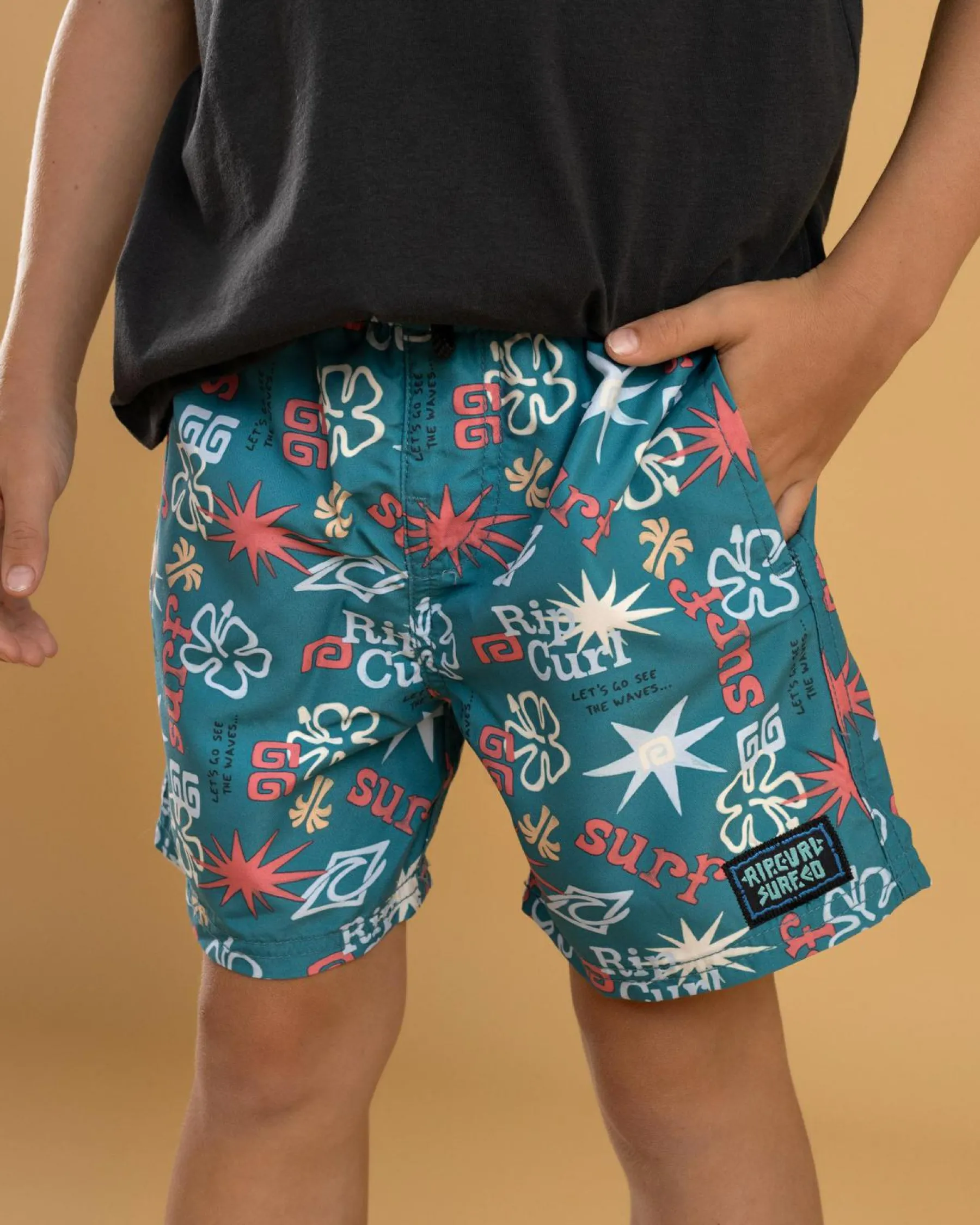 Toddlers|Shorts & Bottoms*Rip Curl Toddler's Wave Dayz Volley Board Shorts Storm Blue
