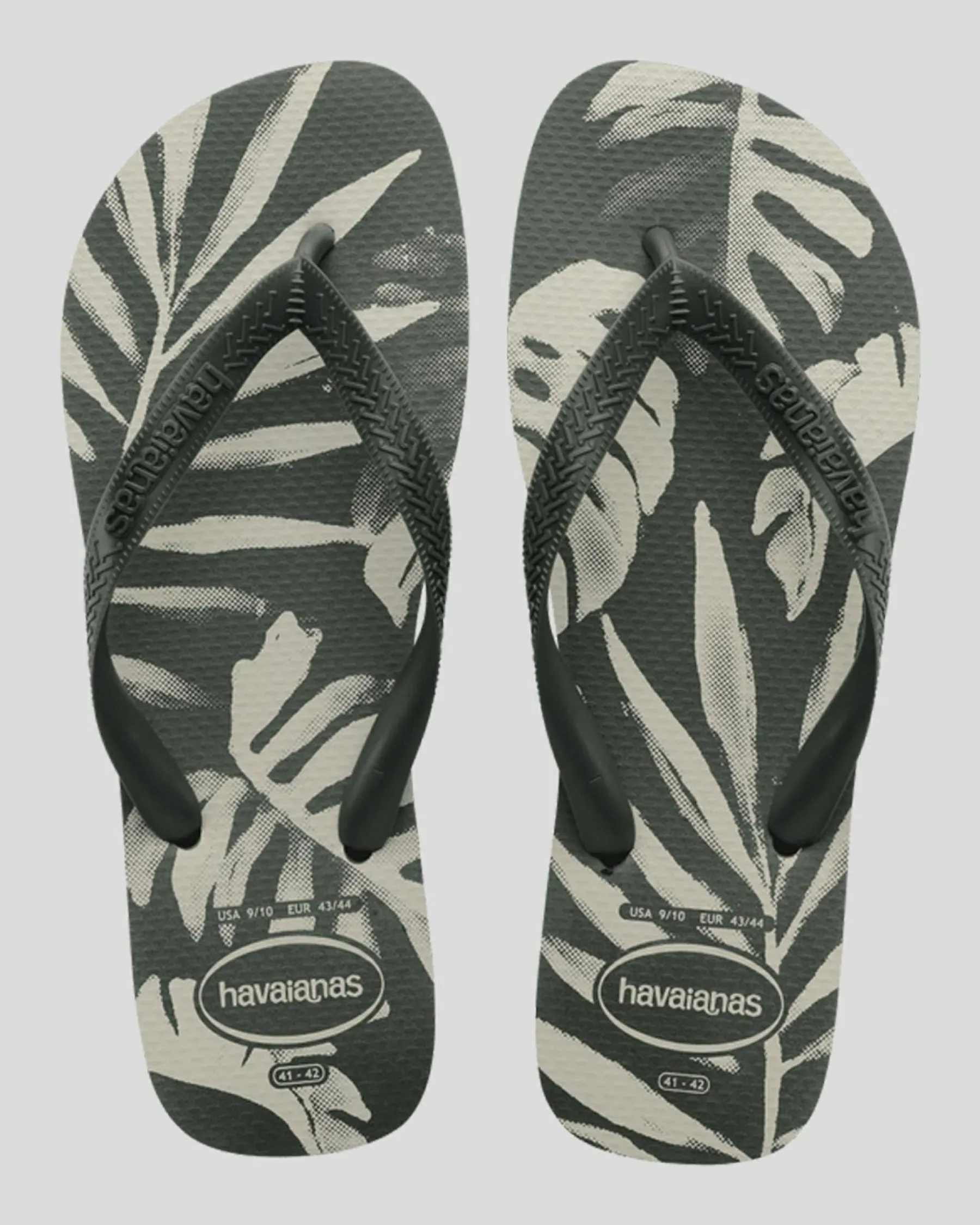 Flip Flops & Sandals*Havaianas Top Aloha Thongs Green Olive/green Olive