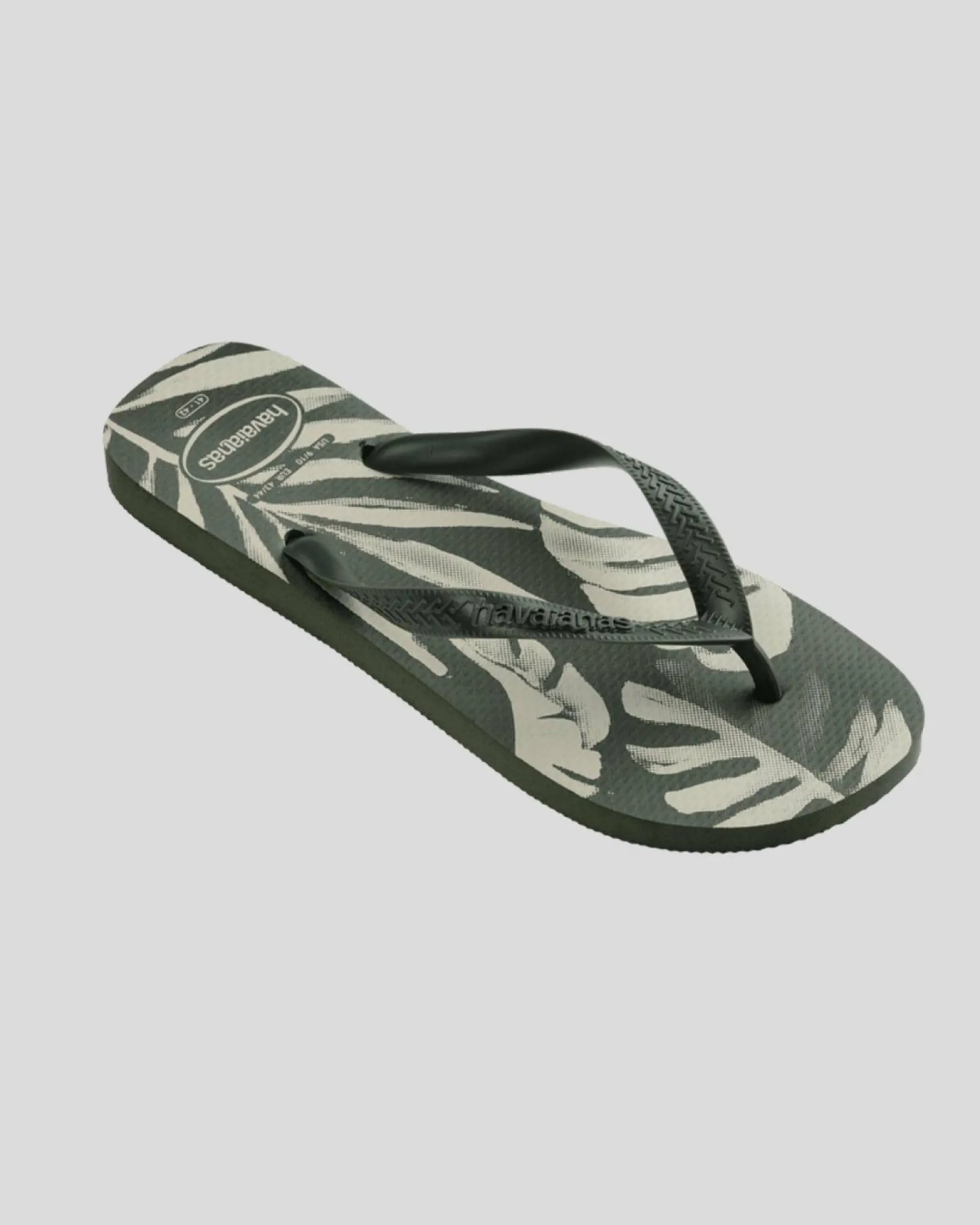 Flip Flops & Sandals*Havaianas Top Aloha Thongs Green Olive/green Olive