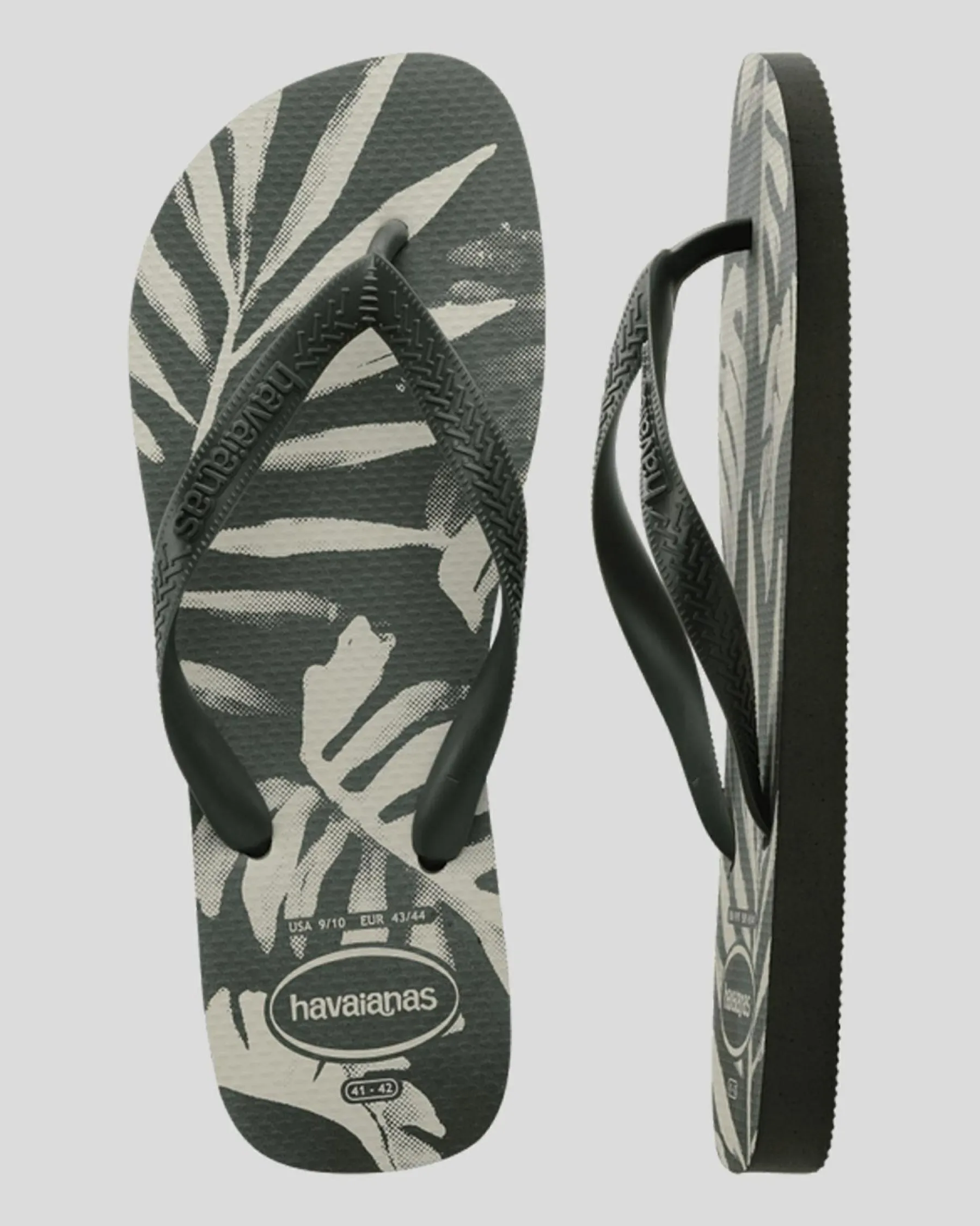 Flip Flops & Sandals*Havaianas Top Aloha Thongs Green Olive/green Olive