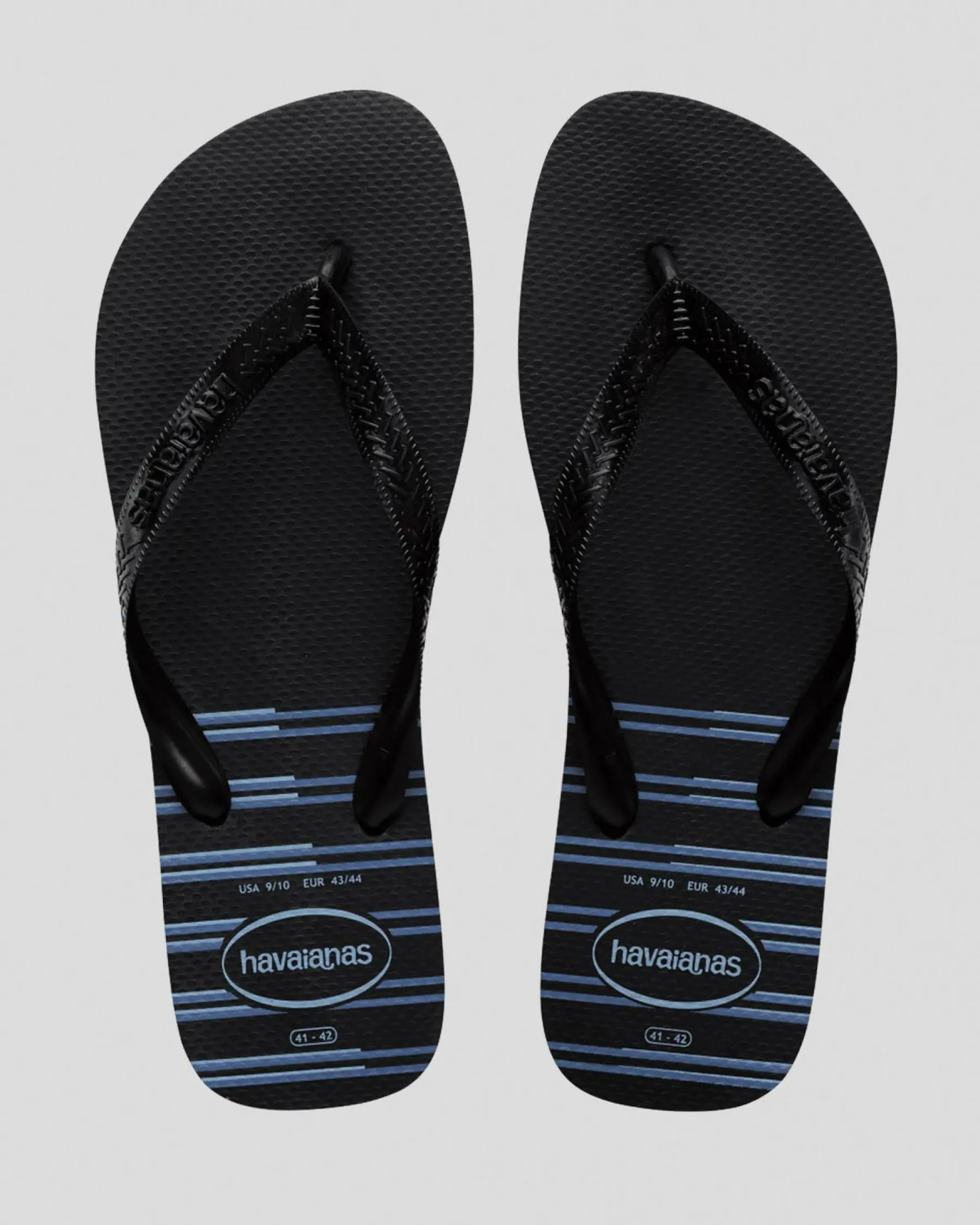 Flip Flops & Sandals*Havaianas Top Basic Thongs Black/black/blue