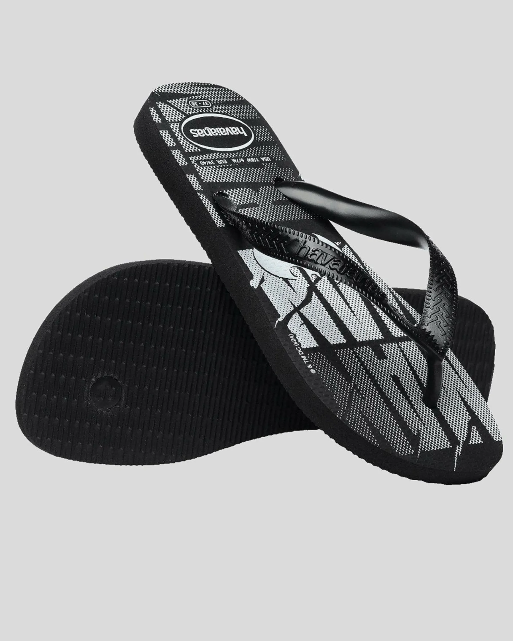 Flip Flops & Sandals*Havaianas Top DC Logomania Batman Thongs Black