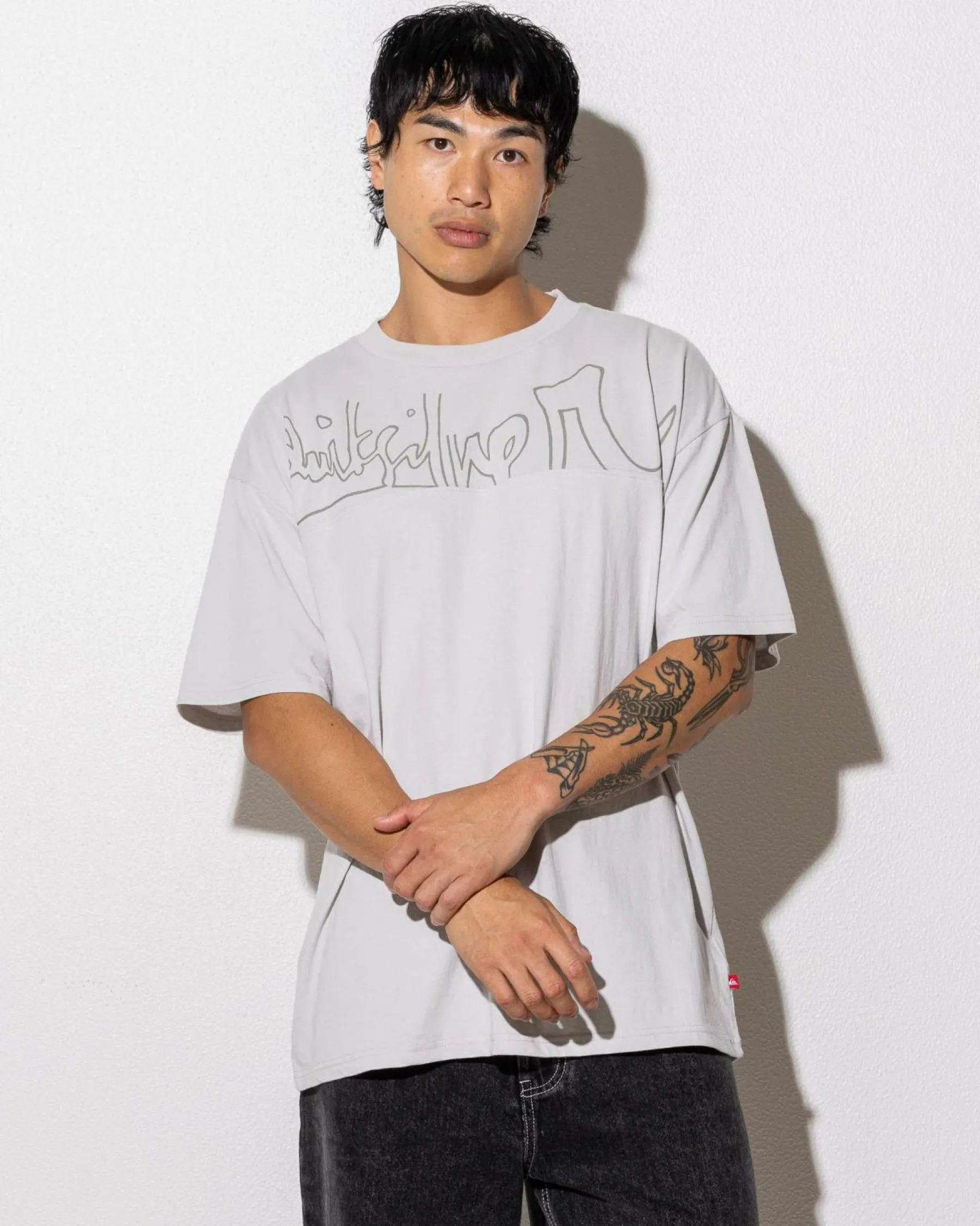 Tops & T-Shirts*Quiksilver Top Line Knit T-Shirt Grey Violet