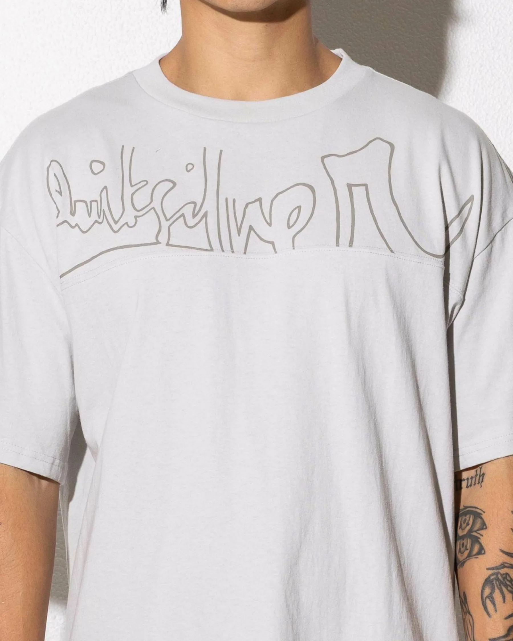 Tops & T-Shirts*Quiksilver Top Line Knit T-Shirt Grey Violet