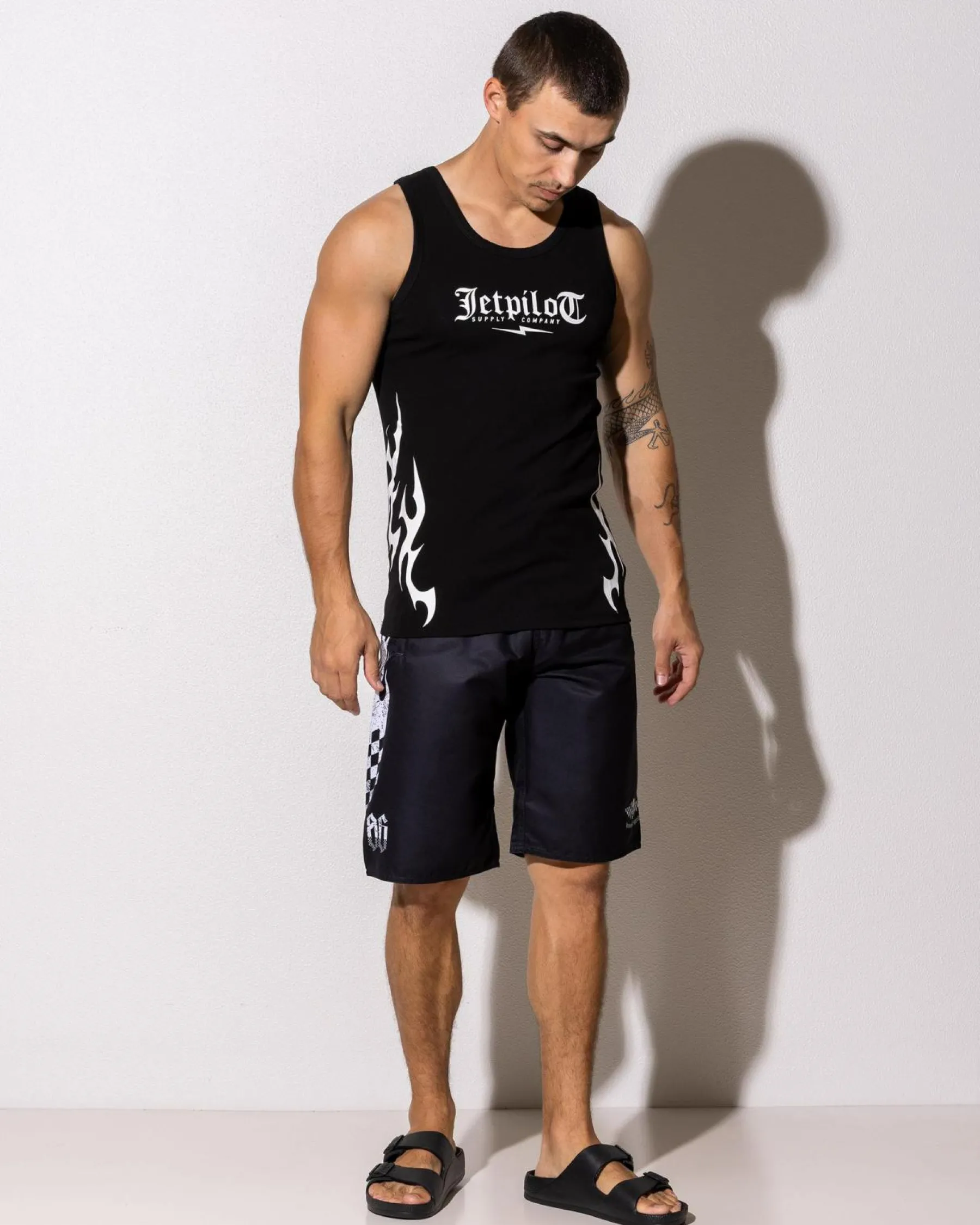 Tops & T-Shirts*Jetpilot Tribal Singlet Black