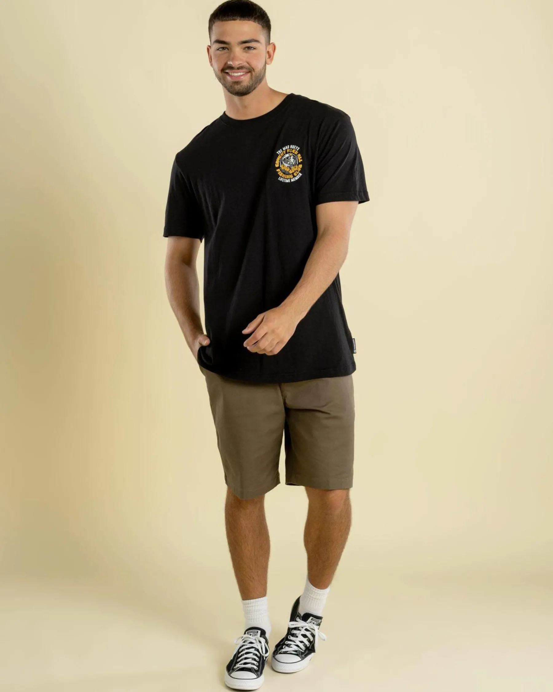 Tops & T-Shirts*The Mad Hueys Tropic Caught Fk All T-Shirt Black