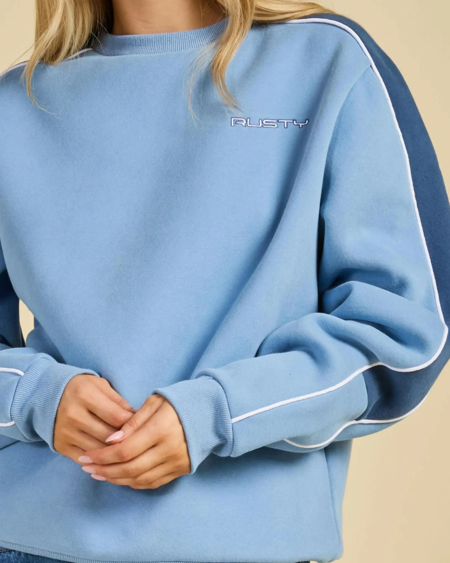 Jumpers & Hoodies*Rusty Two Timer Crewneck Sweatshirt Glacier Lake