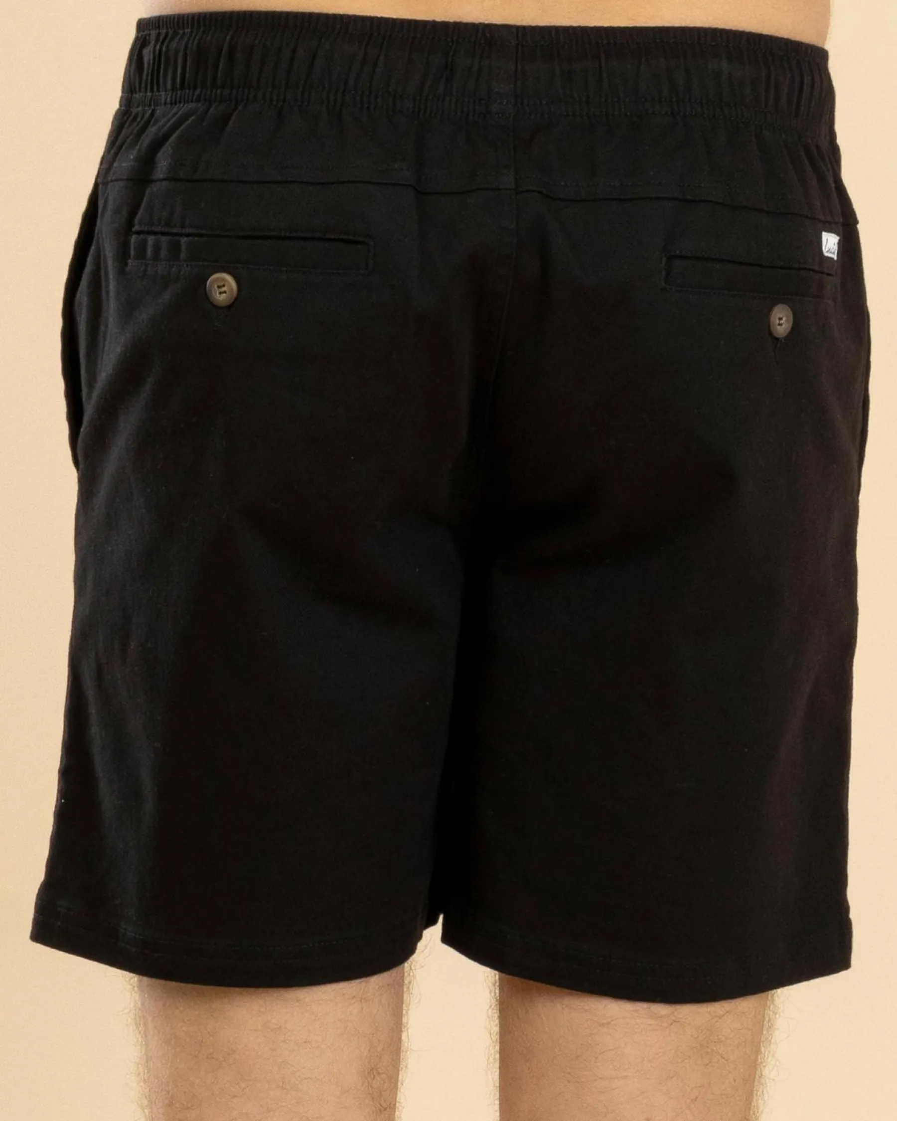 Shorts & Bottoms*Lucid Urbane Elastic Waist Shorts Black