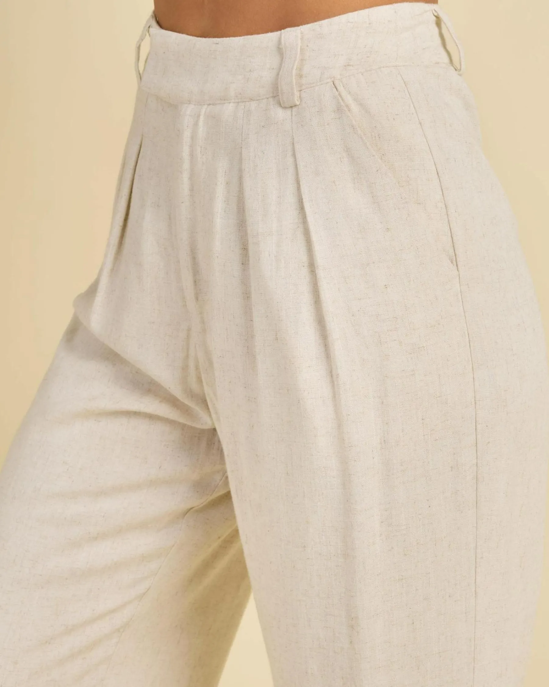 Sets|Linen Blend*Mooloola Vanessa Pants Natural Marle