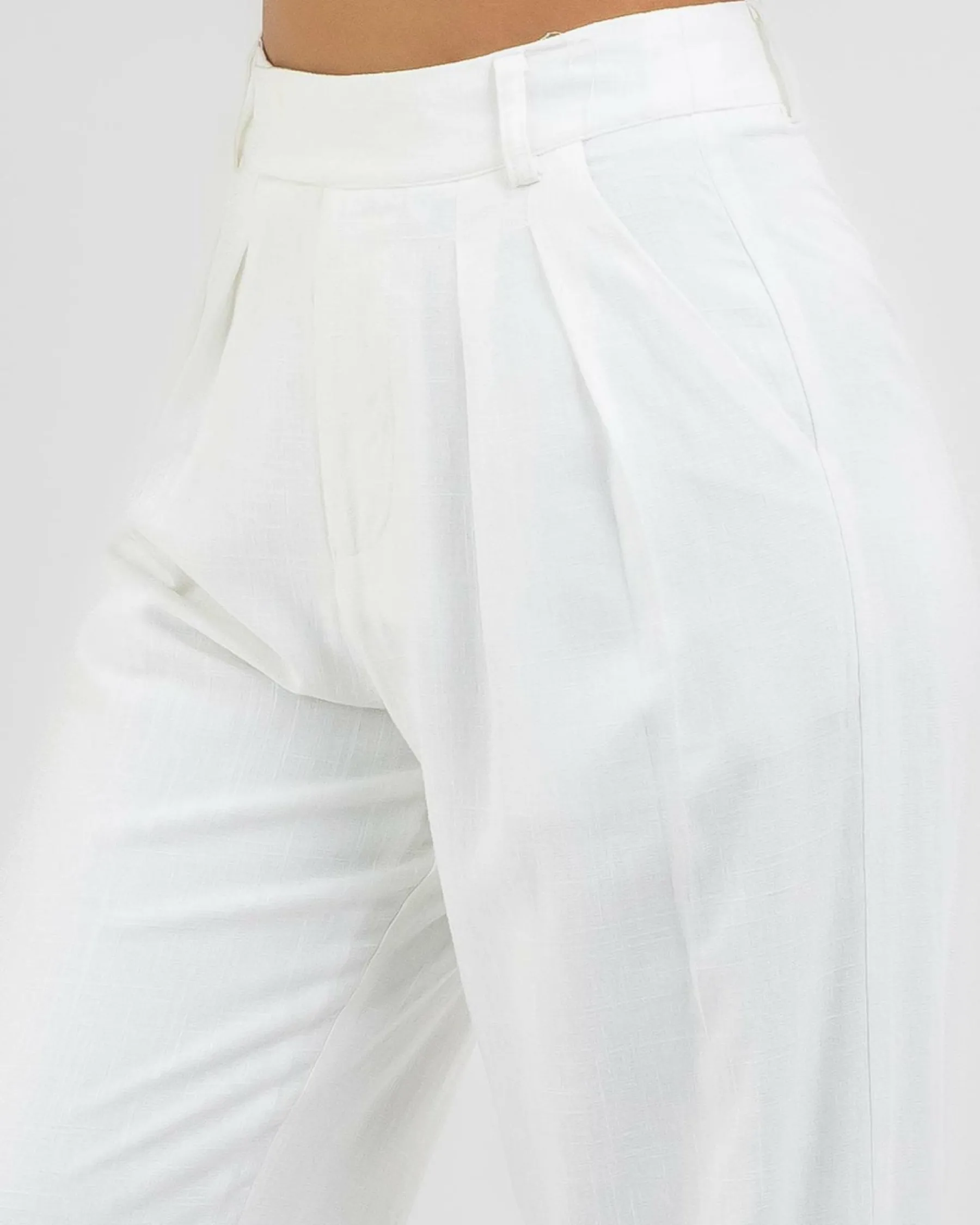 Sets|Linen Blend*Mooloola Vanessa Pants White