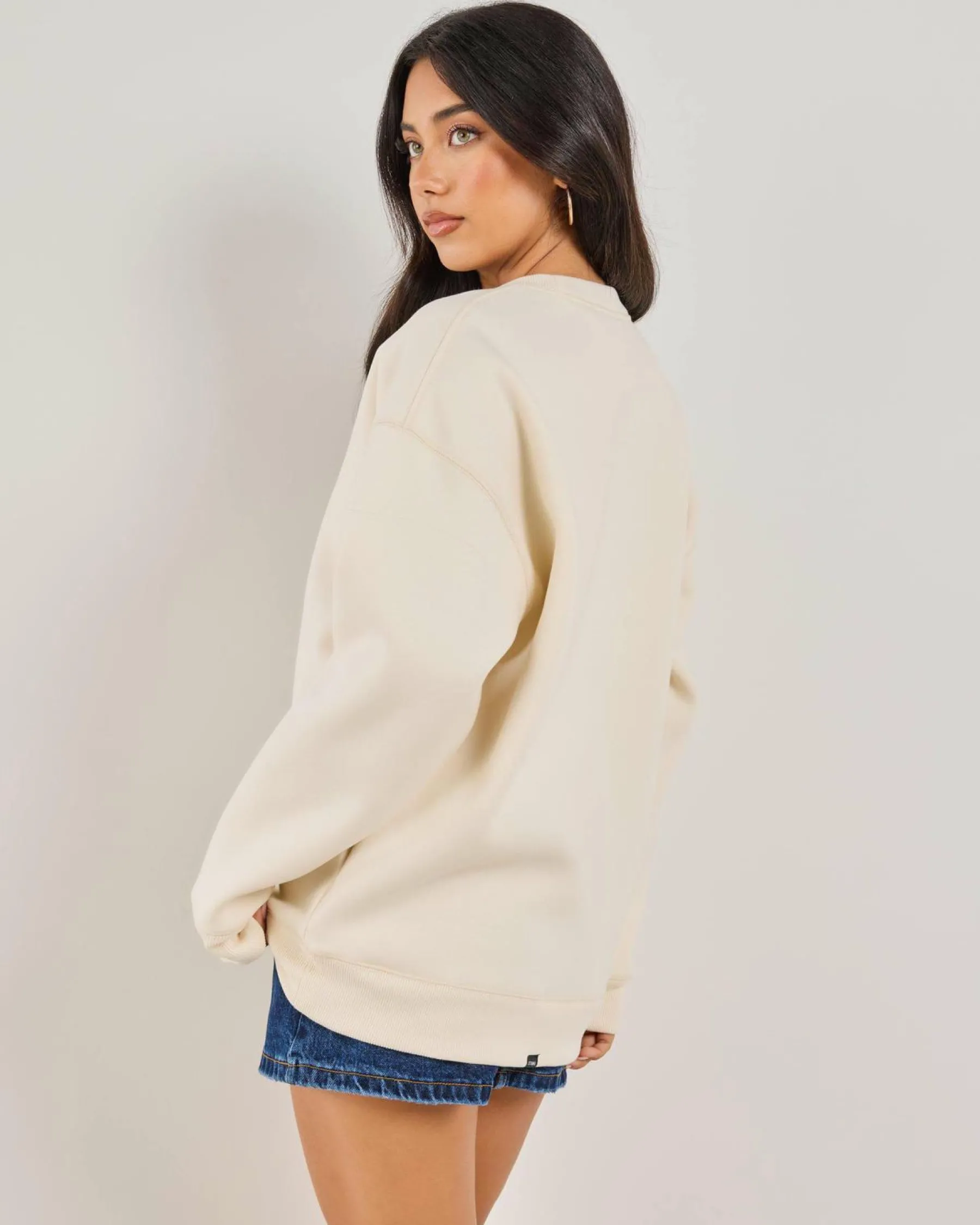 Clearance Vanished Slouch Crew Sweatshirt Women Jumpers & Hoodies