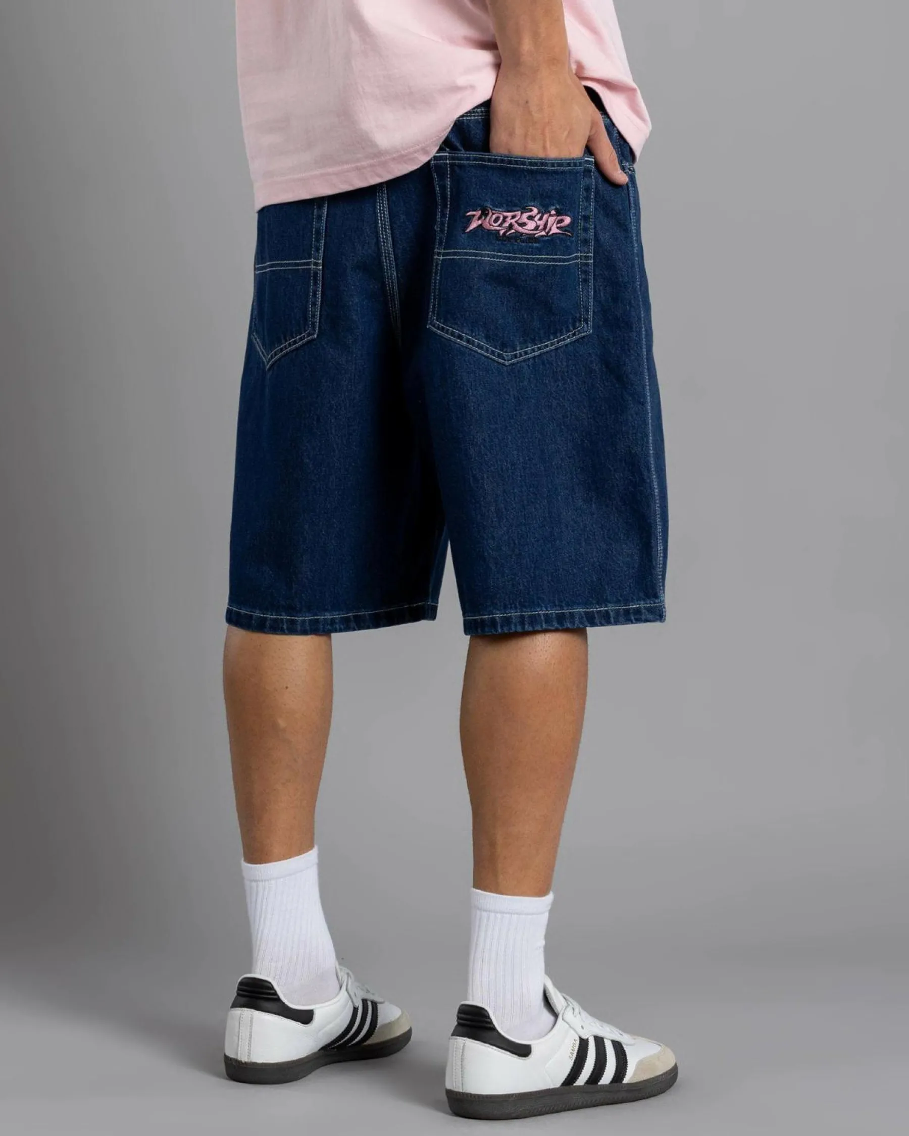 Denim|Shorts & Bottoms*Worship Supplies Vanity Big Dawg Jean Shorts Bpm Blue