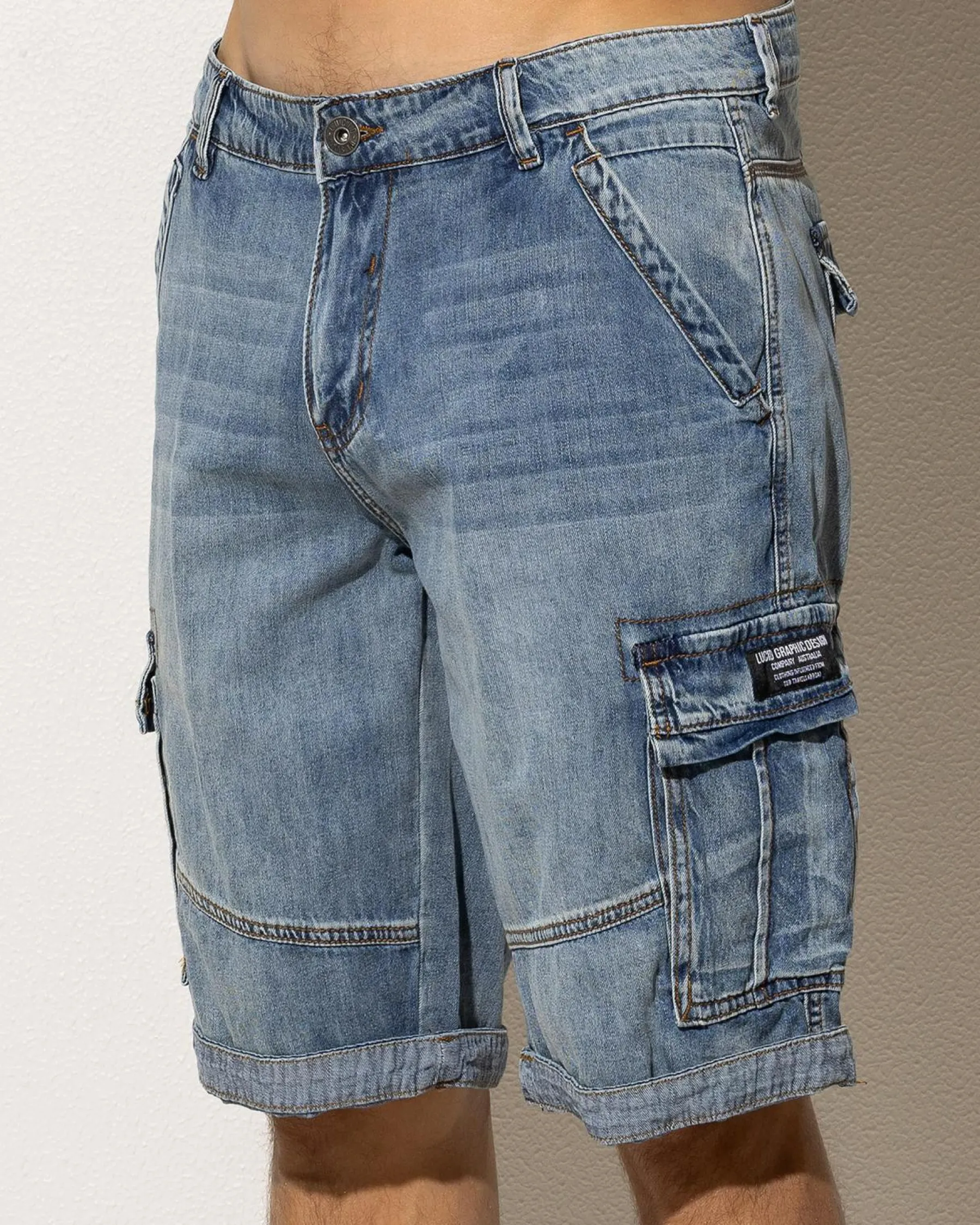 Clearance Viable Denim Walk Shorts Denim|Shorts & Bottoms