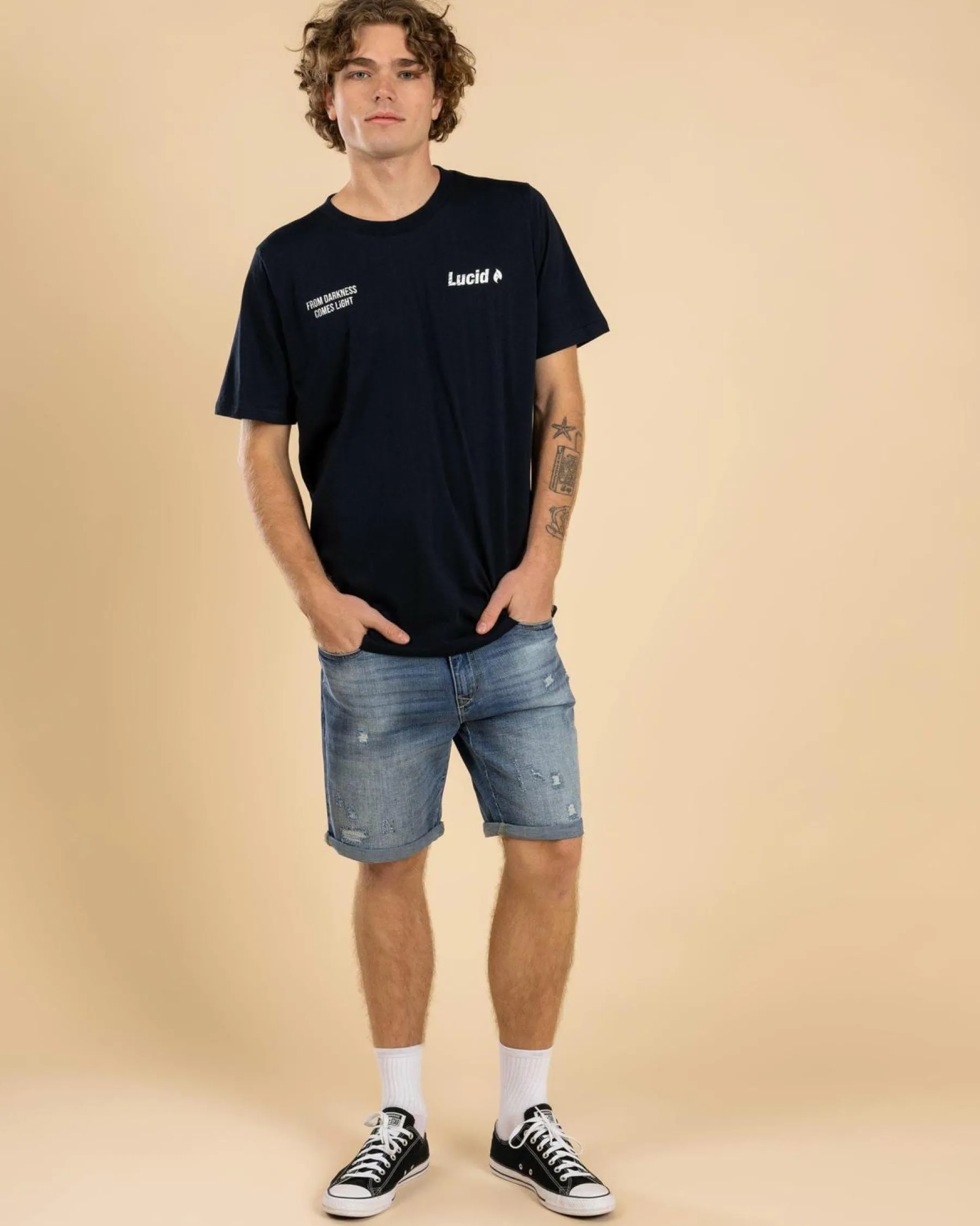 Denim|Shorts & Bottoms*Lucid Vienna Denim Walk Shorts Mid Blue