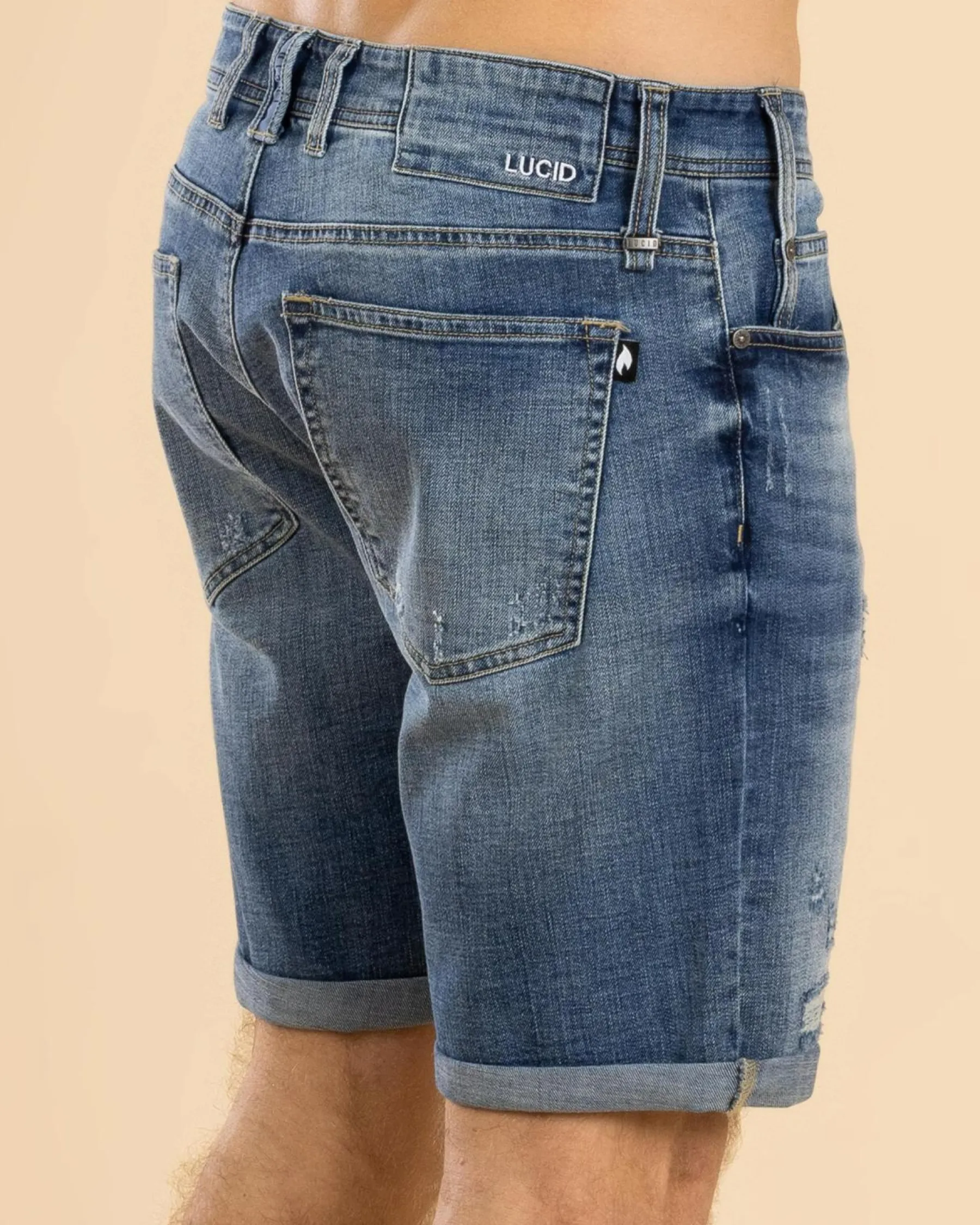 Denim|Shorts & Bottoms*Lucid Vienna Denim Walk Shorts Mid Blue