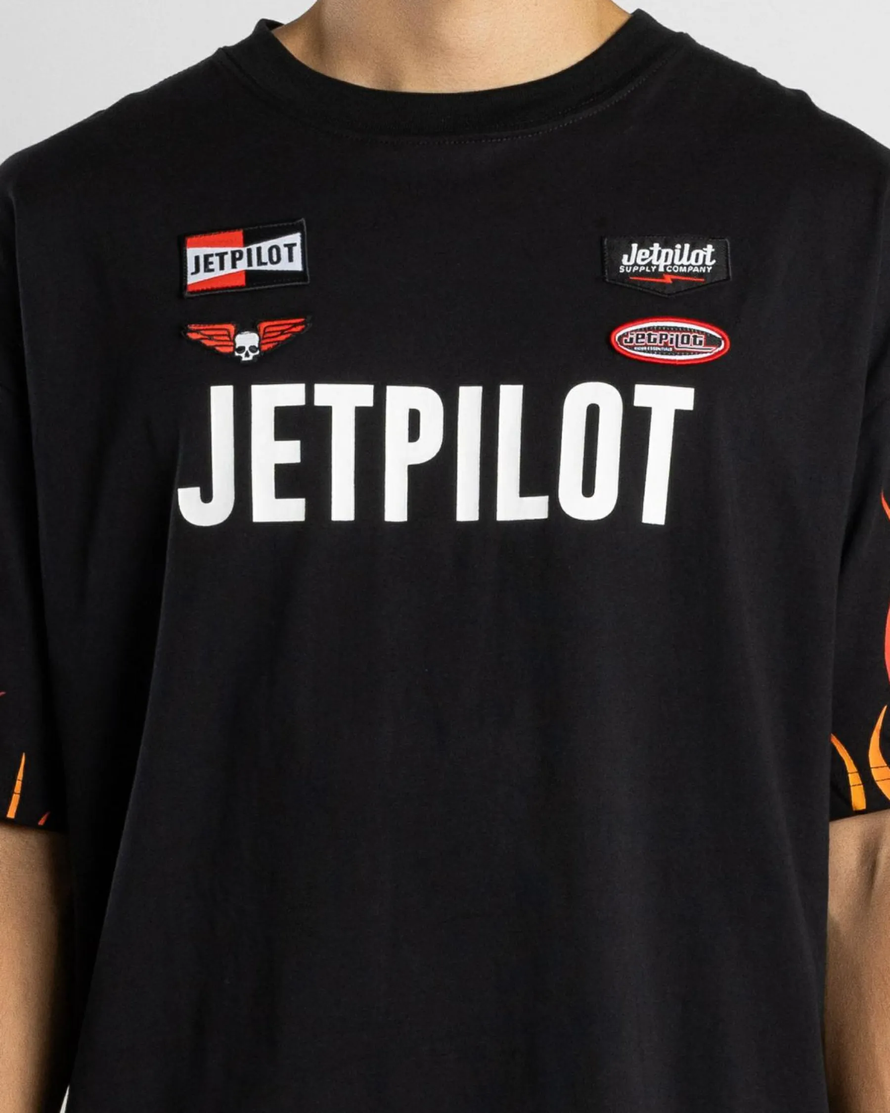 Tops & T-Shirts*Jetpilot Vintage Flames T-Shirt Black