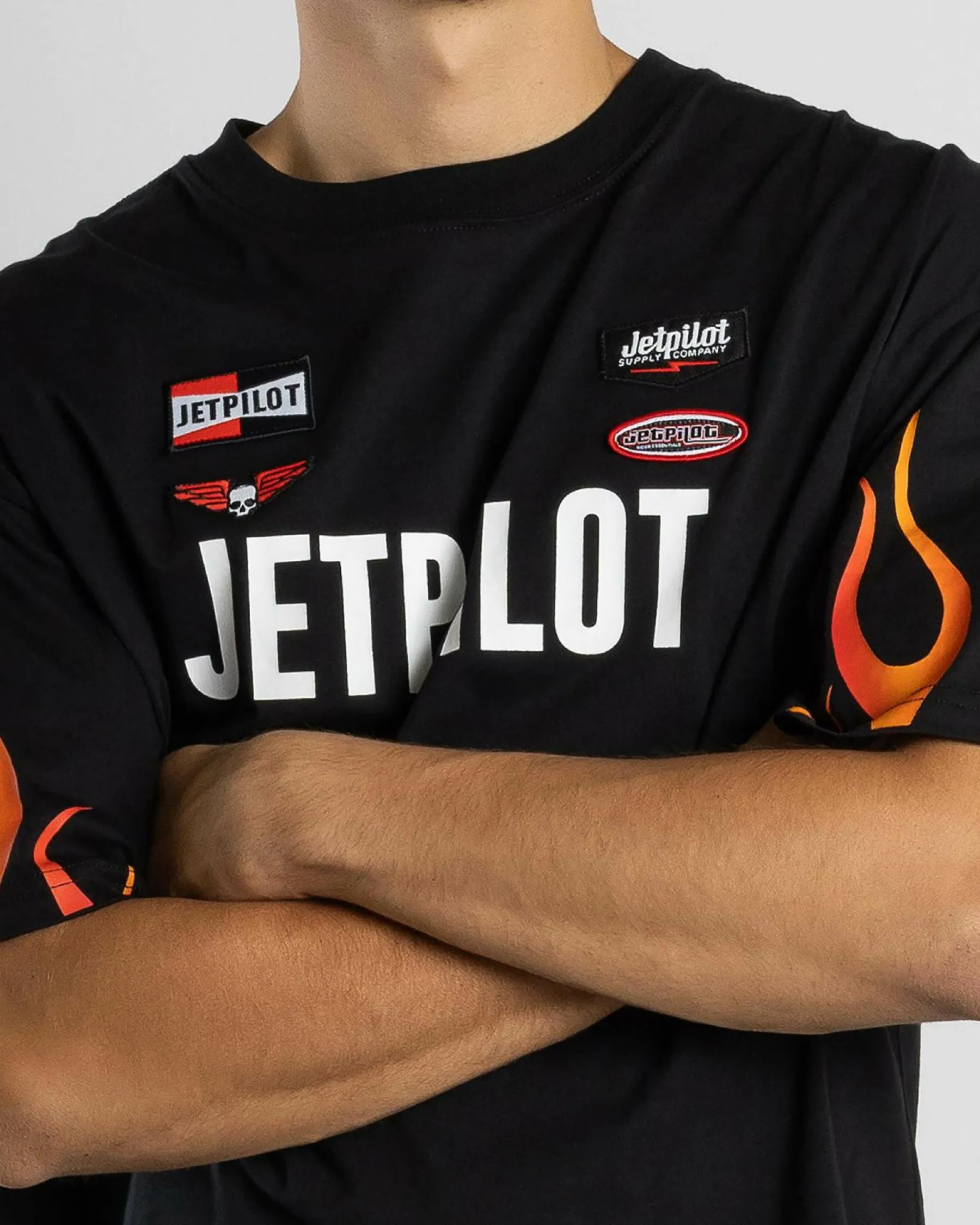 Tops & T-Shirts*Jetpilot Vintage Flames T-Shirt Black