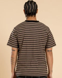 Tops & T-Shirts*Rhythm Vintage Stripe T-Shirt Latte