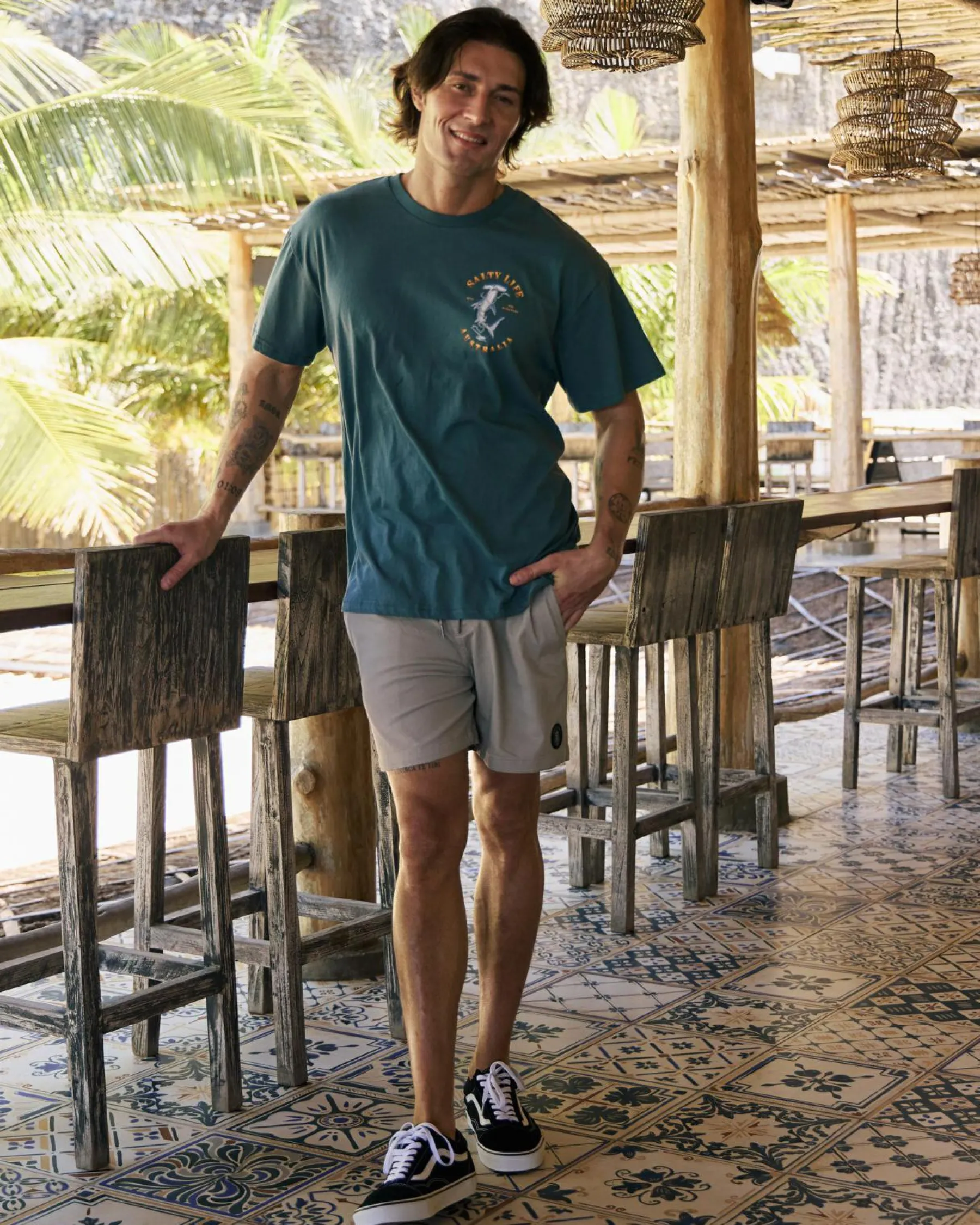 Shorts & Bottoms*Salty Life Vision Elastic Waist Shorts Stone